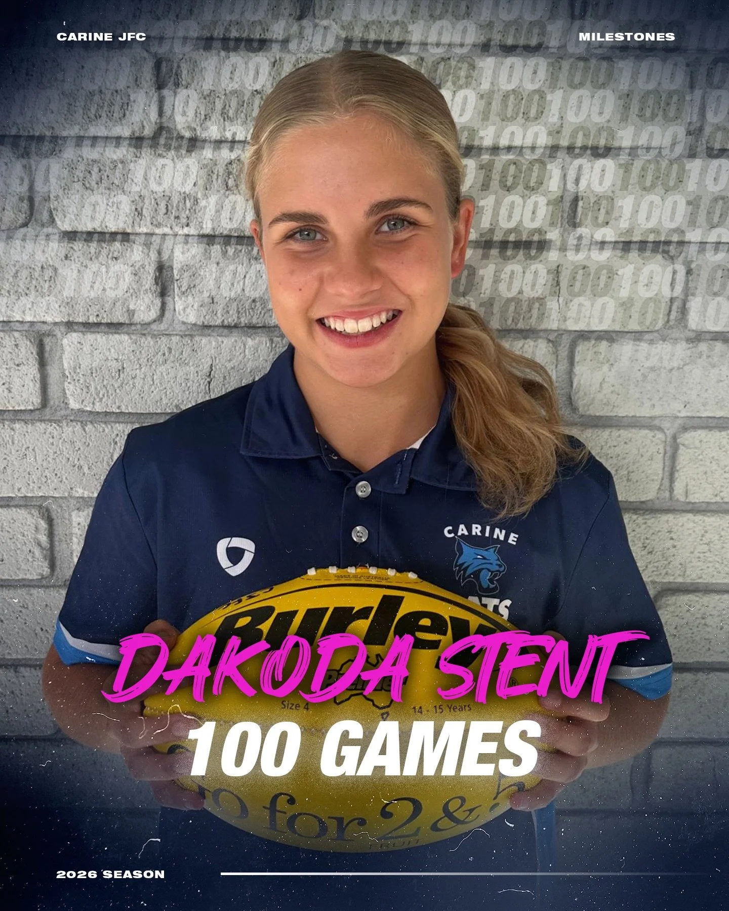 A massive start to the 2026 season for Dakoda - playing her 100th game in Round 1! A huge congratulations to you, Dakoda! 1️⃣0️⃣0️⃣