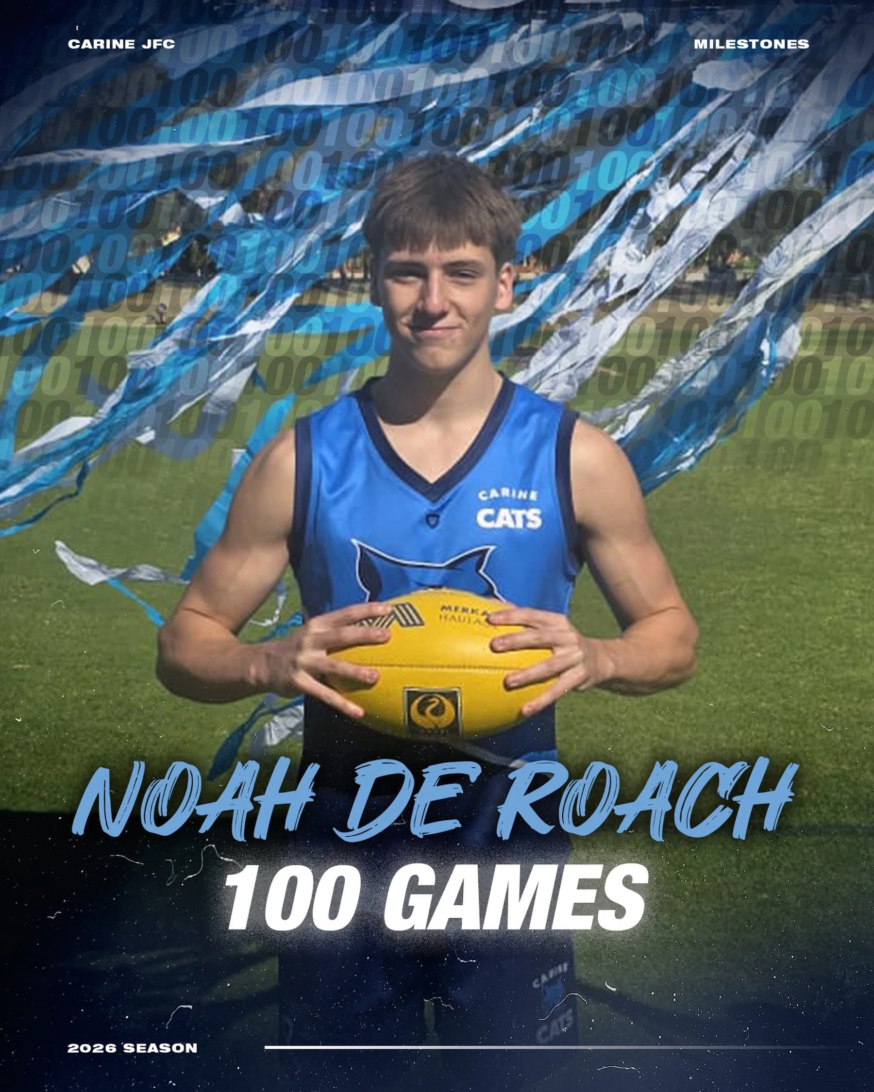 Congratulations, Noah! 100 games in Round 4! 1️⃣0️⃣0️⃣
