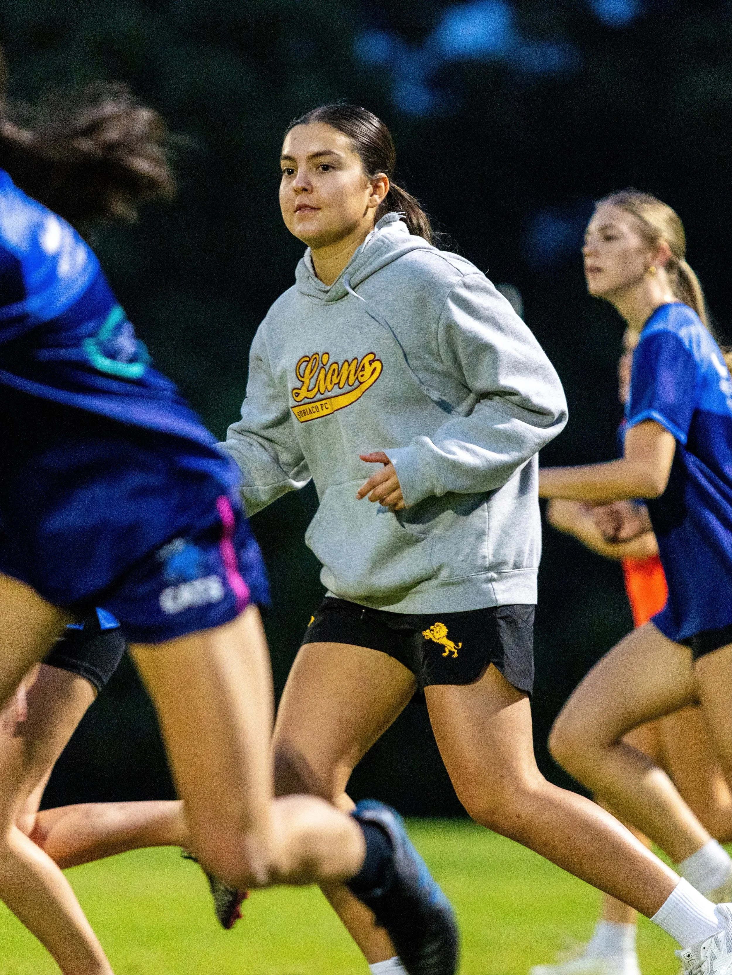 We were thrilled to welcome Subiaco Football Club players Olivia Vinci-Sharp, Sian Bosich and Ava Tavolaro to training last night, where they shared their experience, joined in with drills, and offered plenty of encouragement and advice to our player