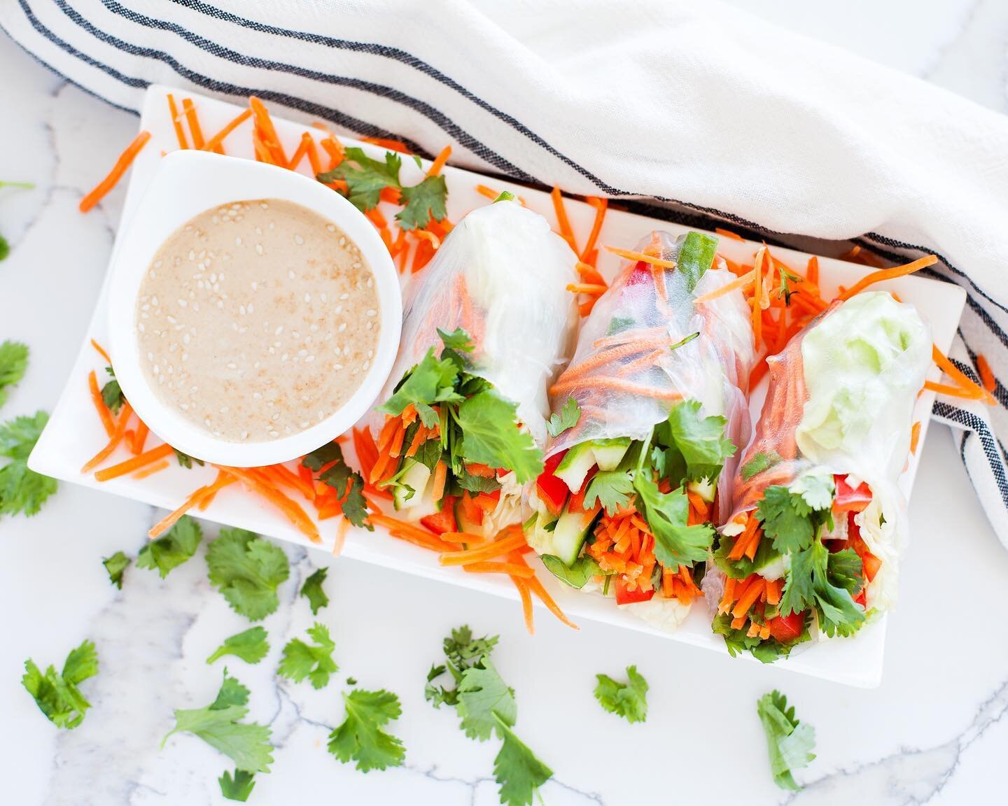 Too hot to cook? I hear ya! Enter our AMAZING Spiralized Vegetable Spring Rolls, the perfect veggie loaded meal that will leave you feeling light, satisfied, and cool! These spring rolls are fun to make so get the whole family involved. 

Simply prep