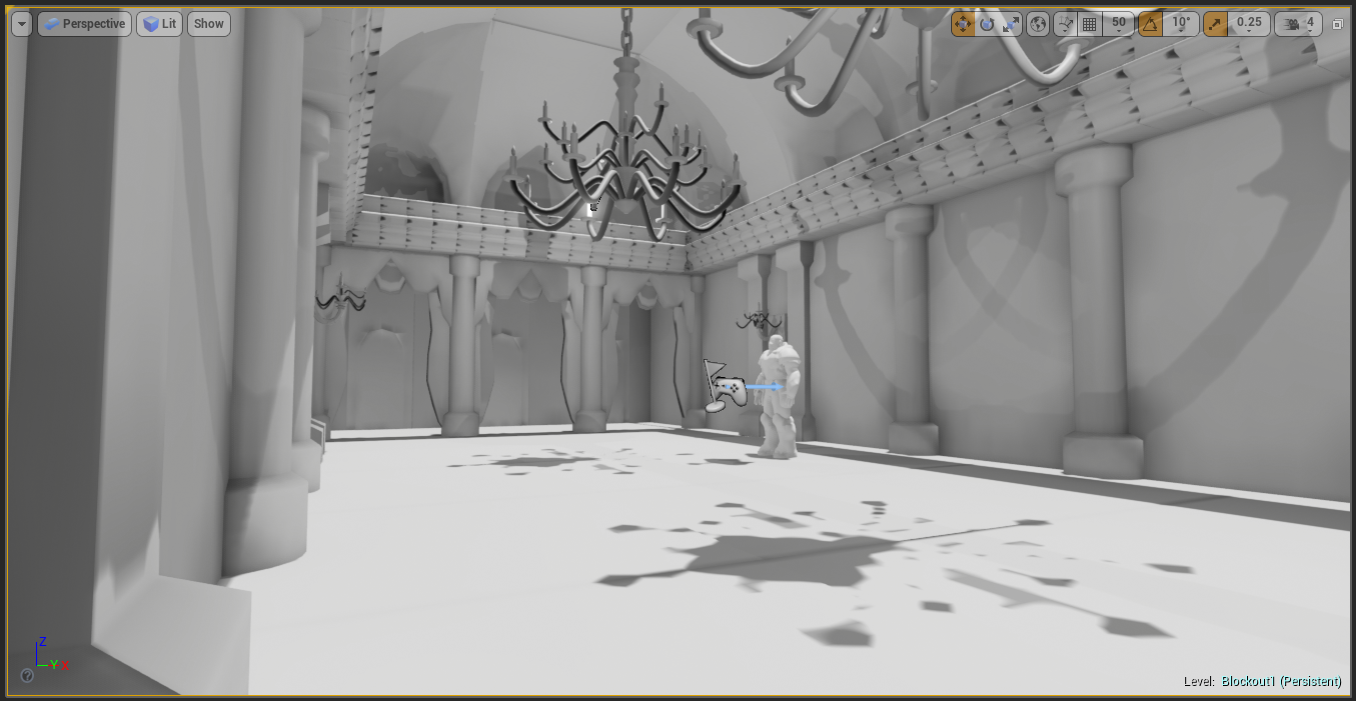 This environment was created modularly using Maya and set dressed, lit, and rendered using UE4. Textures were made using Photoshop.