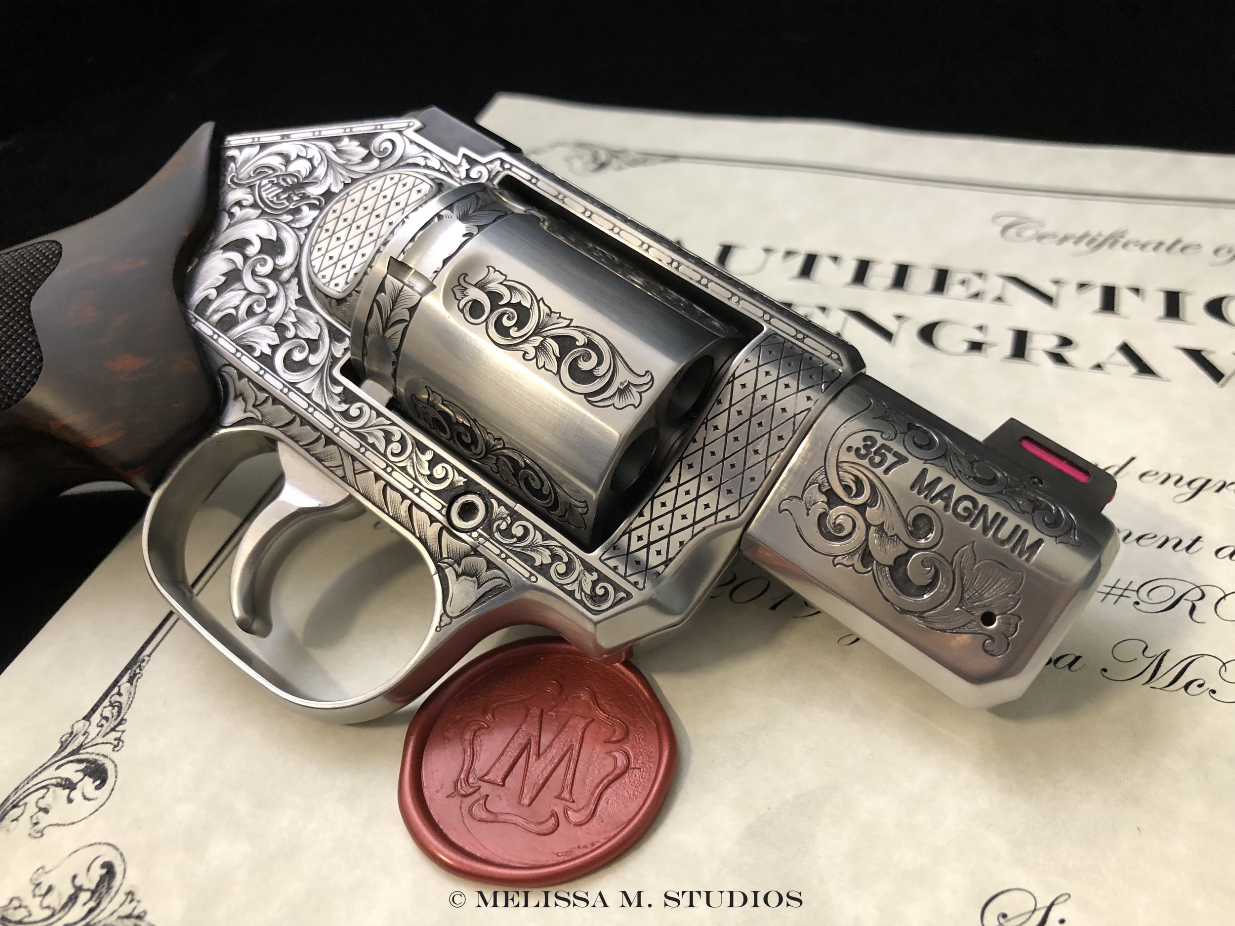 Engraved Handgun with Certificate of Authenticity