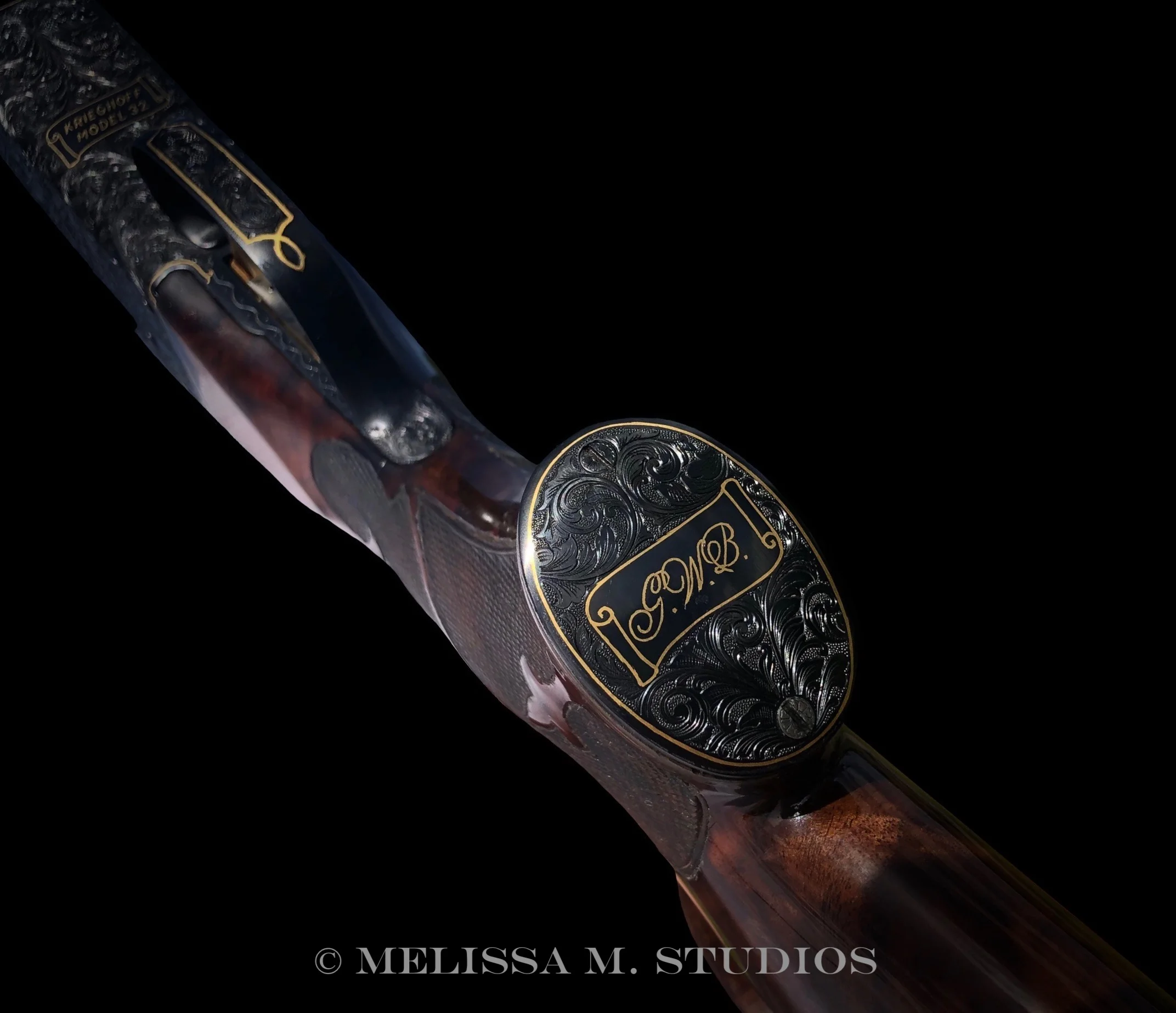 Kreighoff Shotgun Grip Cap | Engraved to Match Grip Caps