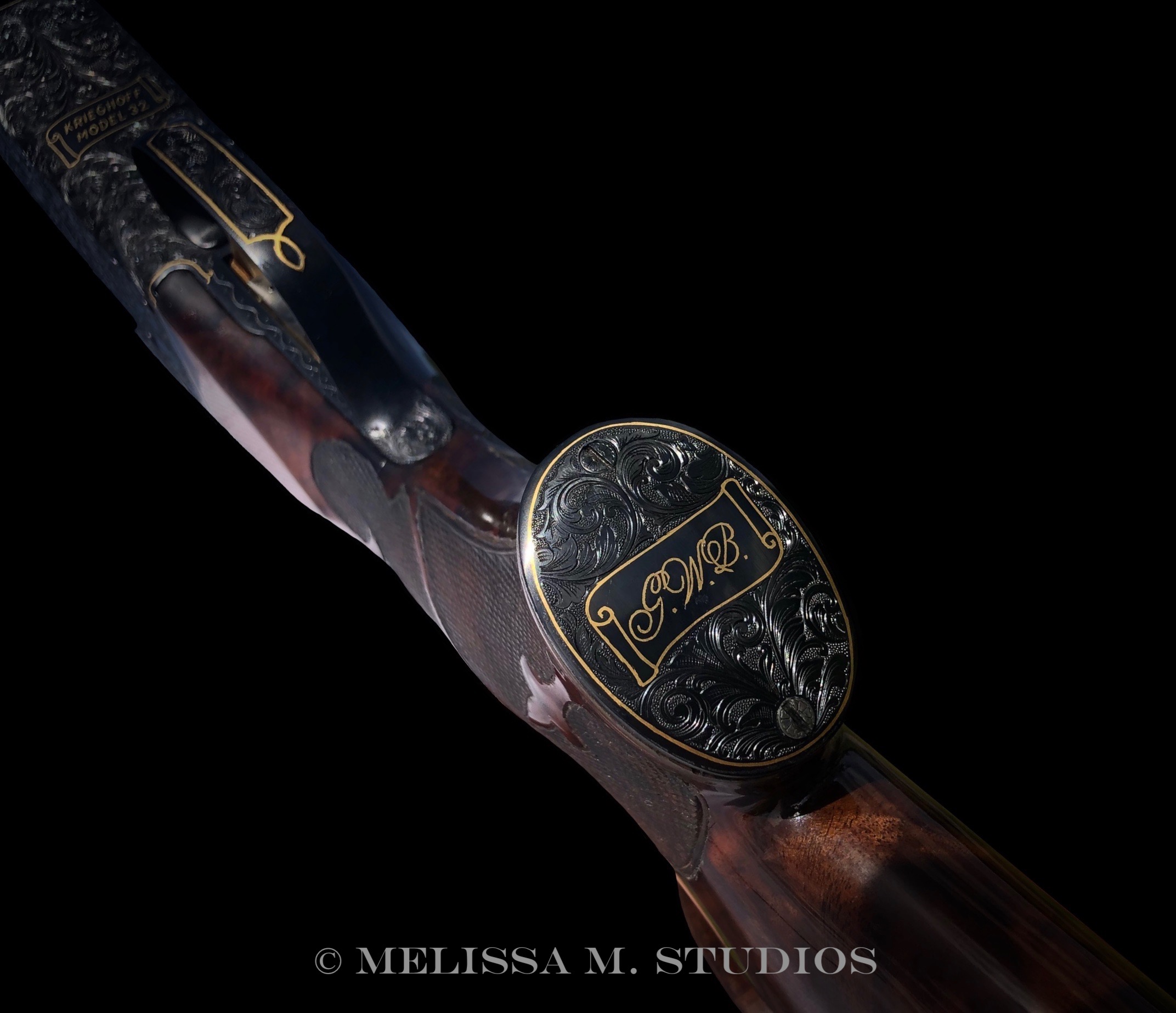 Kreighoff Shotgun Grip Cap | Engraved to Match Grip Caps