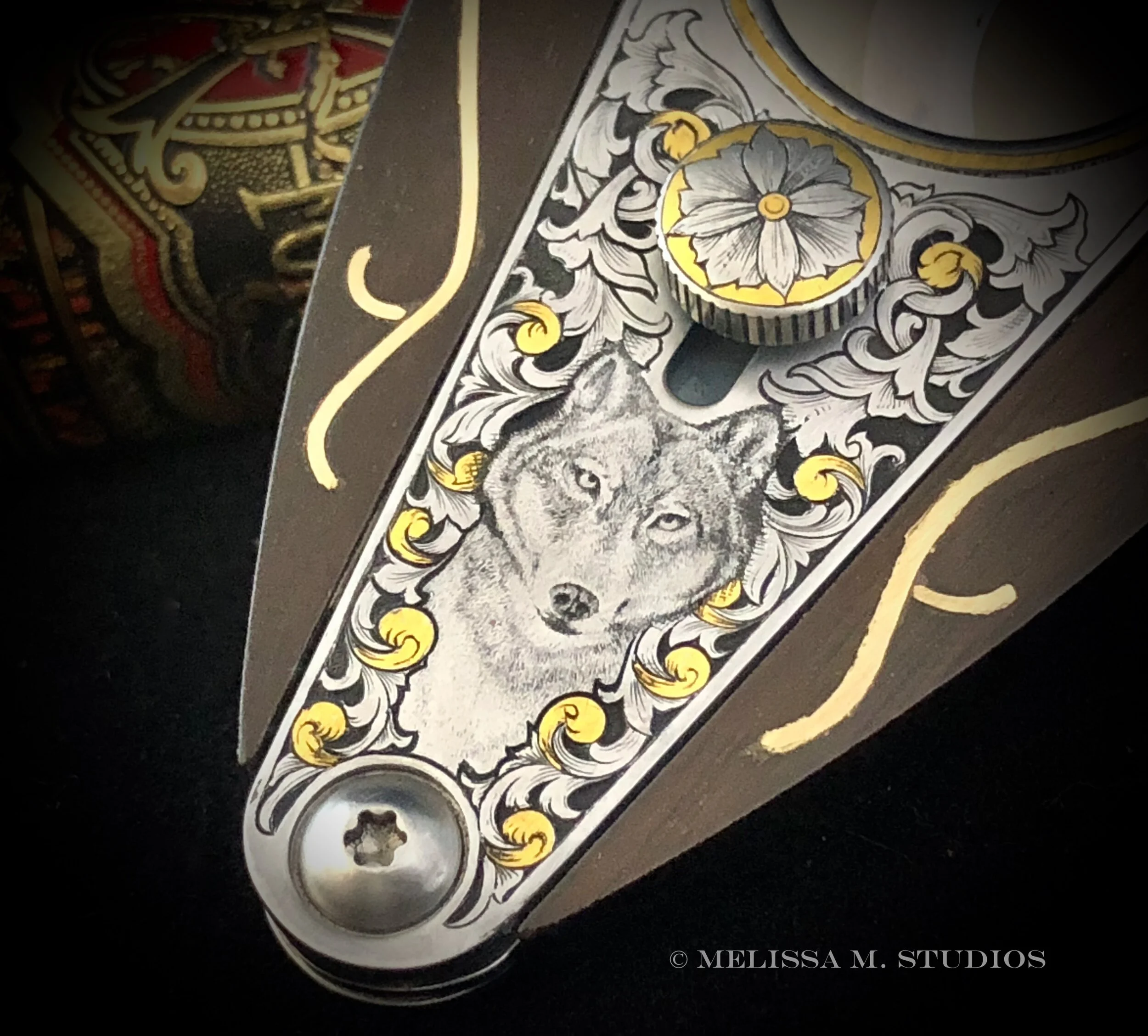 Custom Luxury Cigar Cutter Hand Engraved