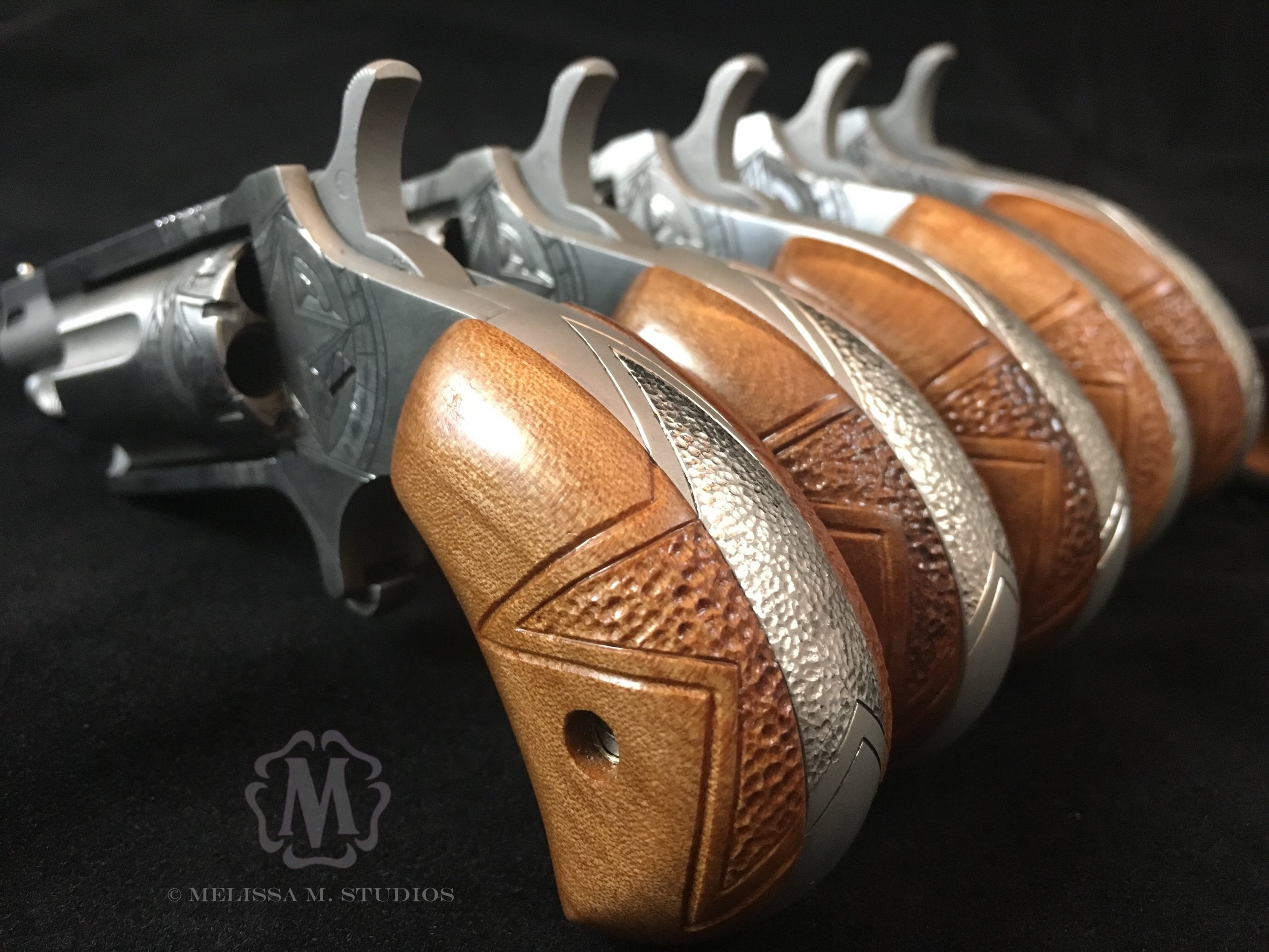 Handmade for right hand use. Freehand engraved and monogrammed, pistol –  Shannon's Toolbox - Reservation Leather
