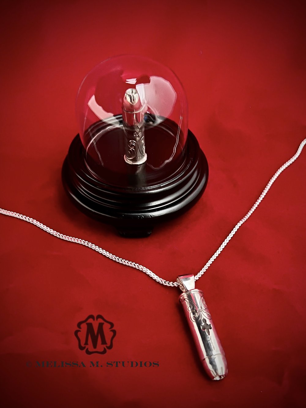 Silver Cigarette Holder Ring Necklace - Miche McClendon
