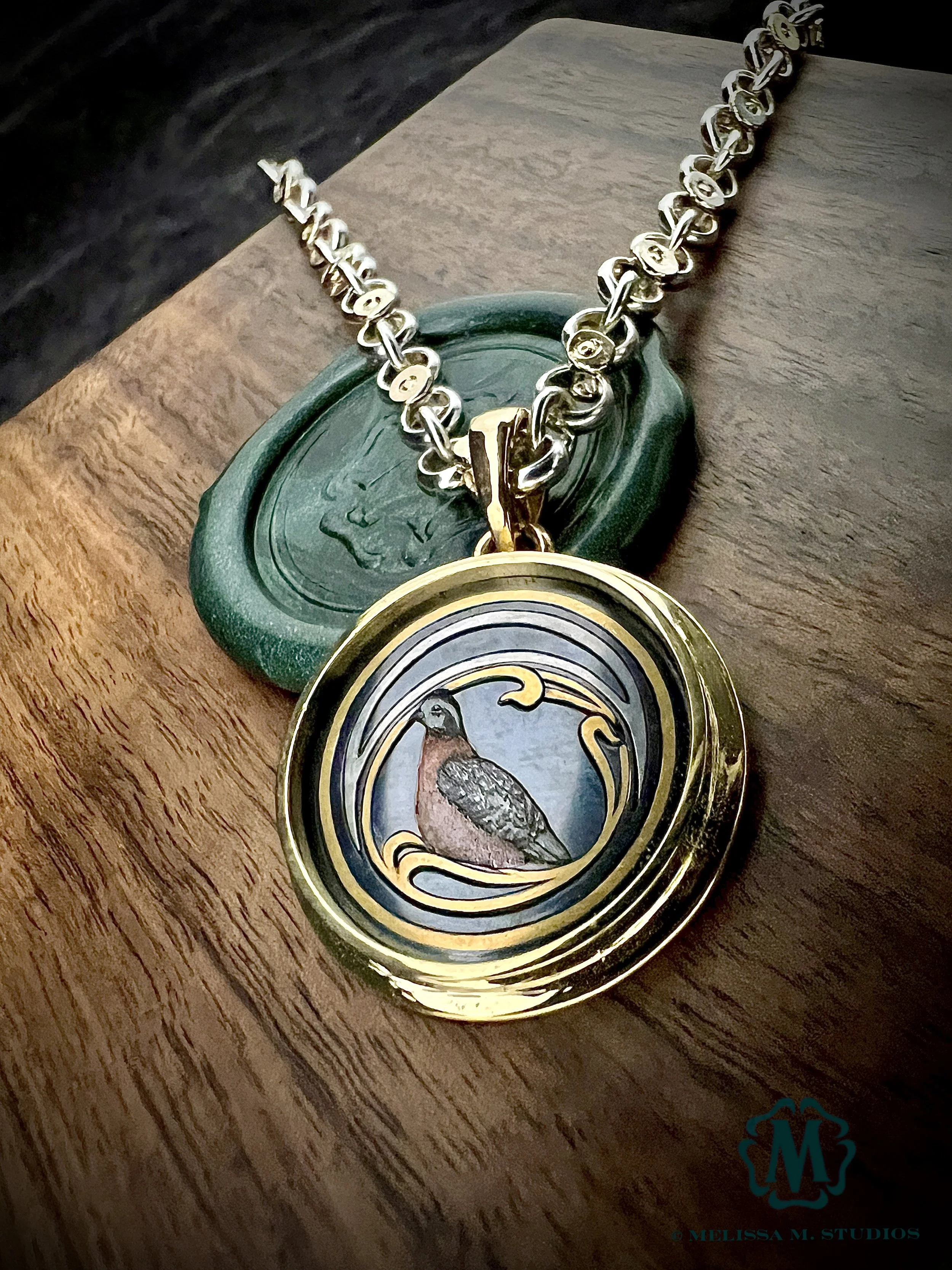 The Quail Nouveau Necklace:  The Bobwhite
