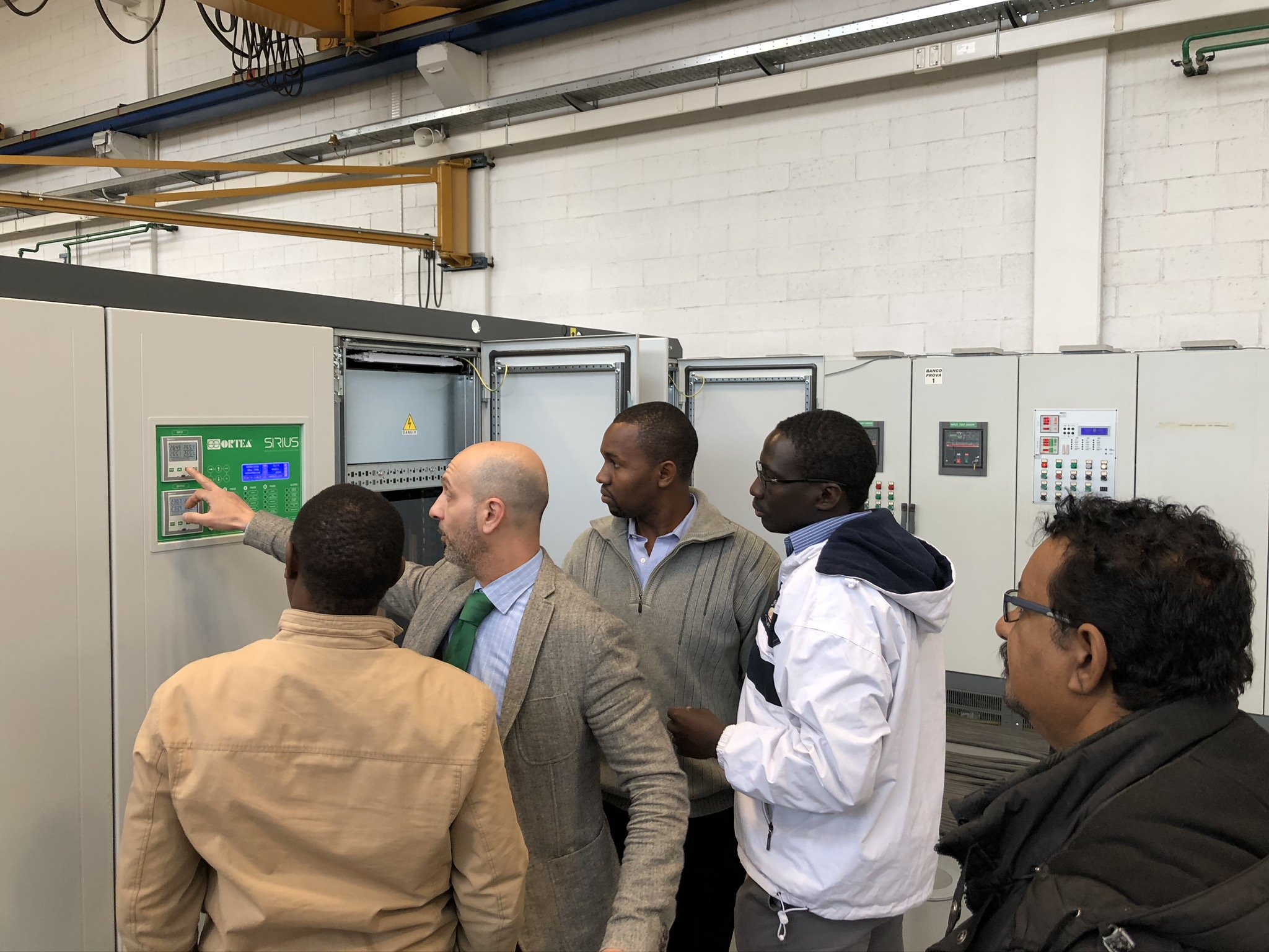 January 2018, NSSF Tourist Hotel, Mwanza Project Team Factory visit to Ortea SpA - Automatic Voltage Stabilisers