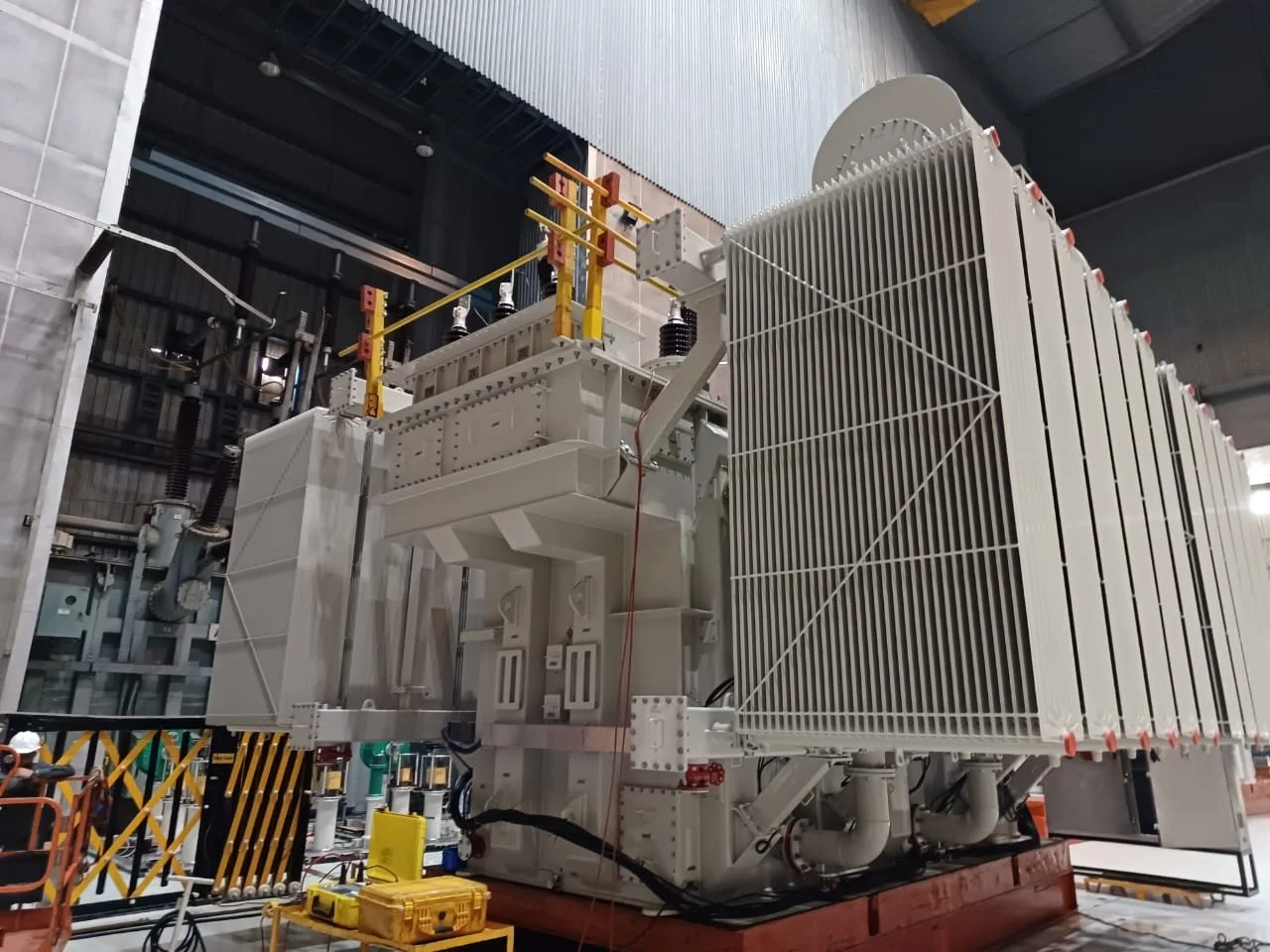 175MW 132kV/220kV Power Transformer Assembled at the Hitachi Factory ready for testing