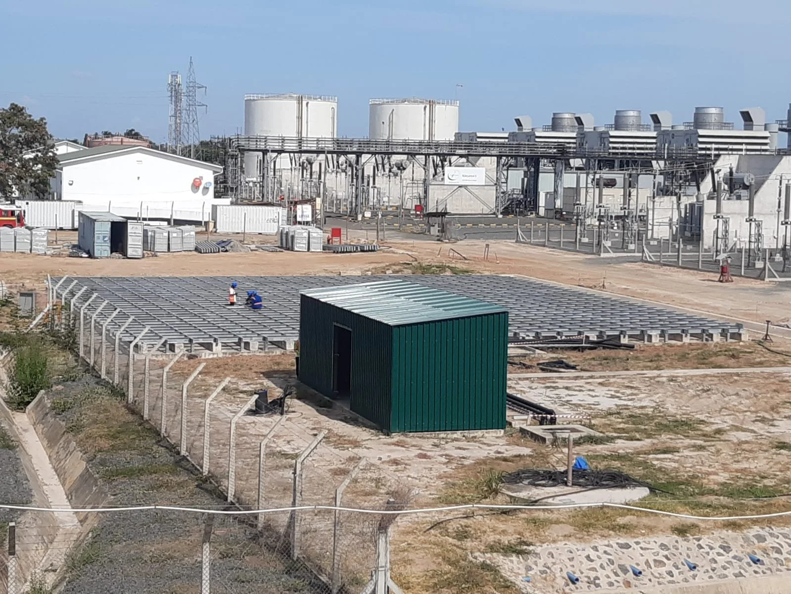Foundations for the 10,000 ton GRP Condensate Tank