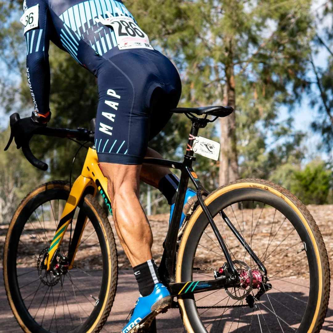 Paul’s calves pushing that custom SSCX Tension 3 build around. Photo c/o James Raison