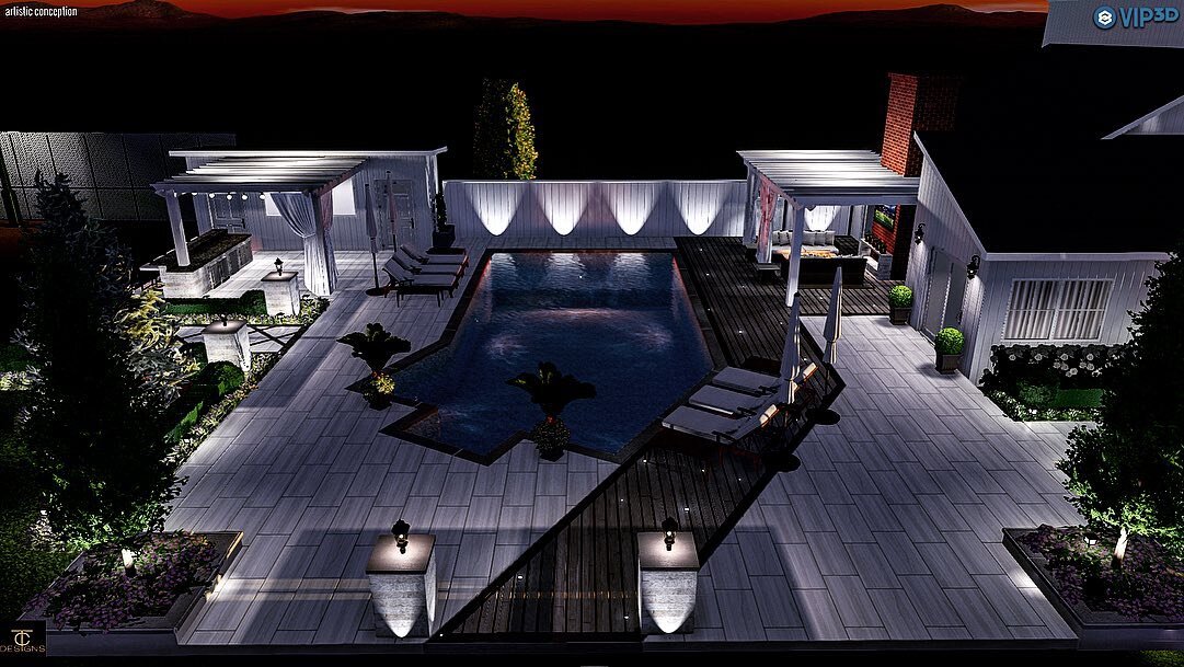 Beautiful display of a combination of decking and natural stone on this wonderful living space. This property located on Long Island&rsquo;s East End includes a complete overhaul of the backyard... This outdated property will feature landscaping, pav