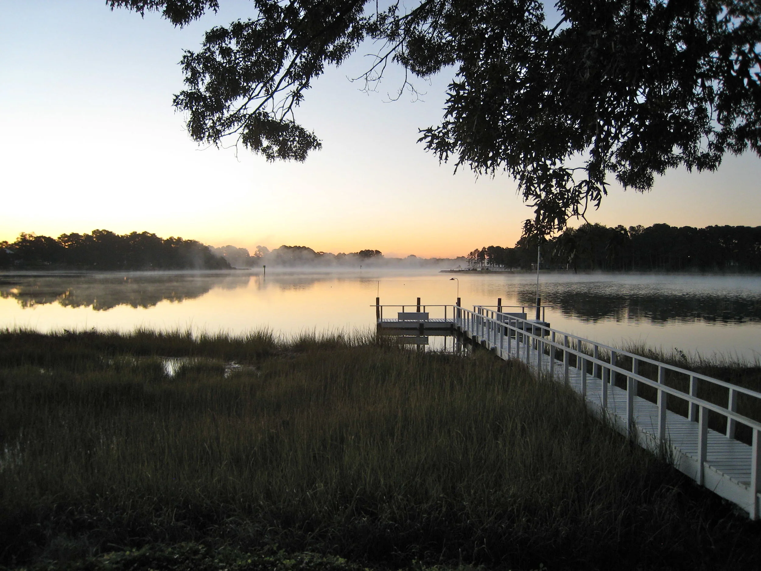 dock at sunrise