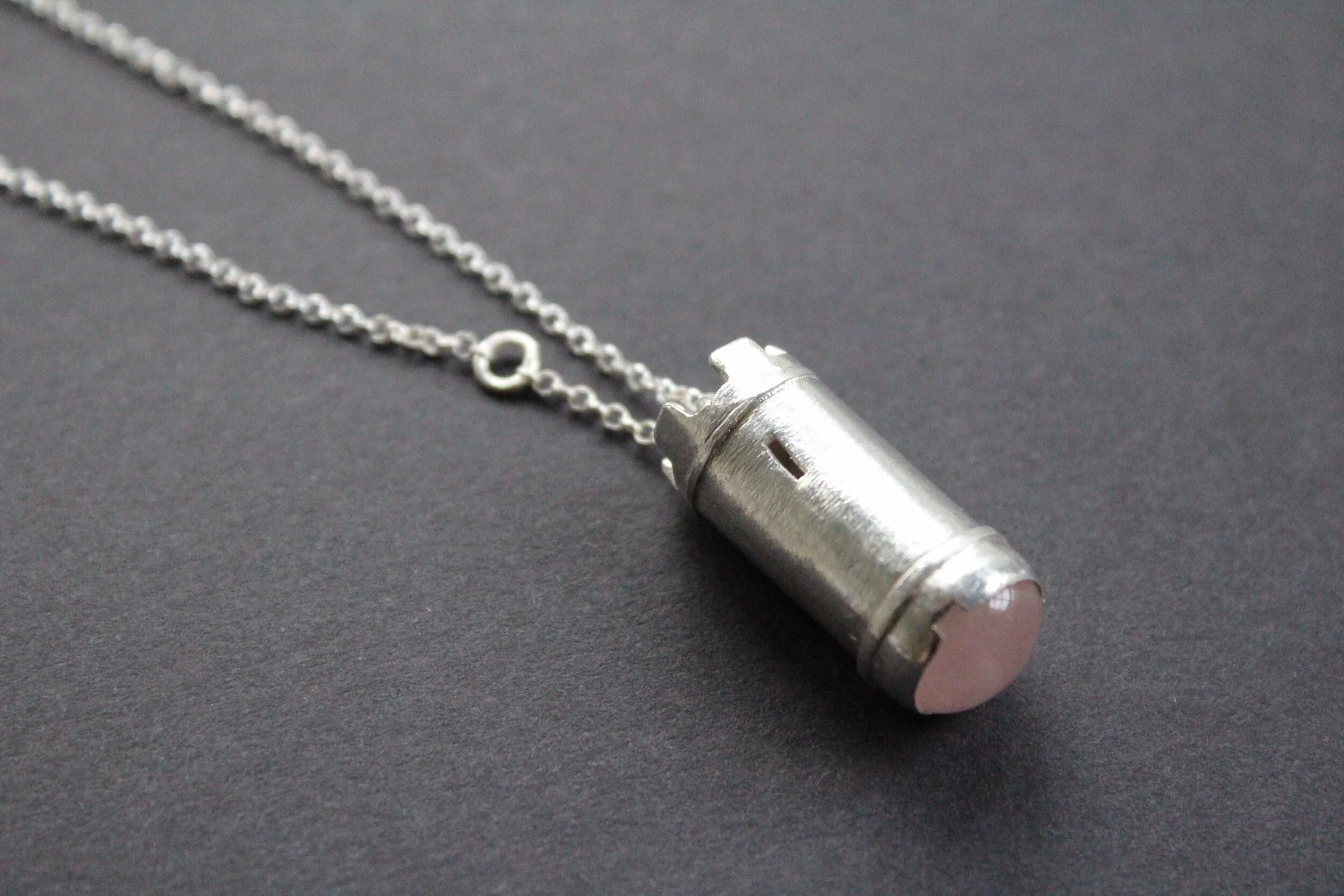 Round Rose Quartz Tower Pendant