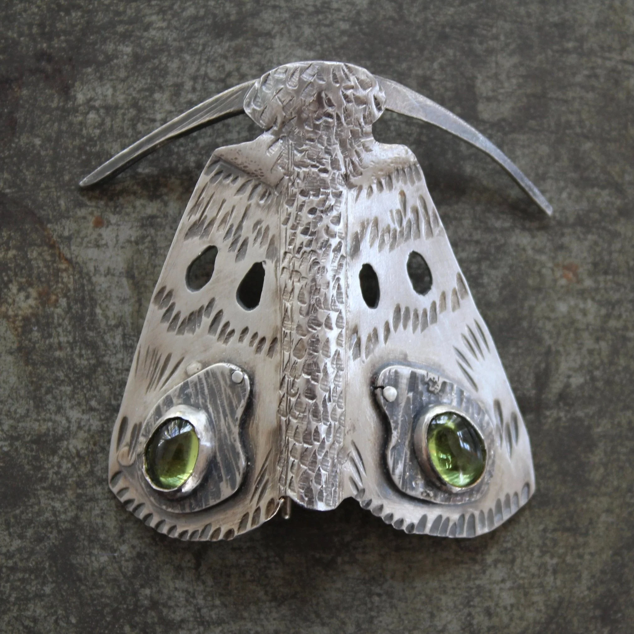 Dot Moth Brooch