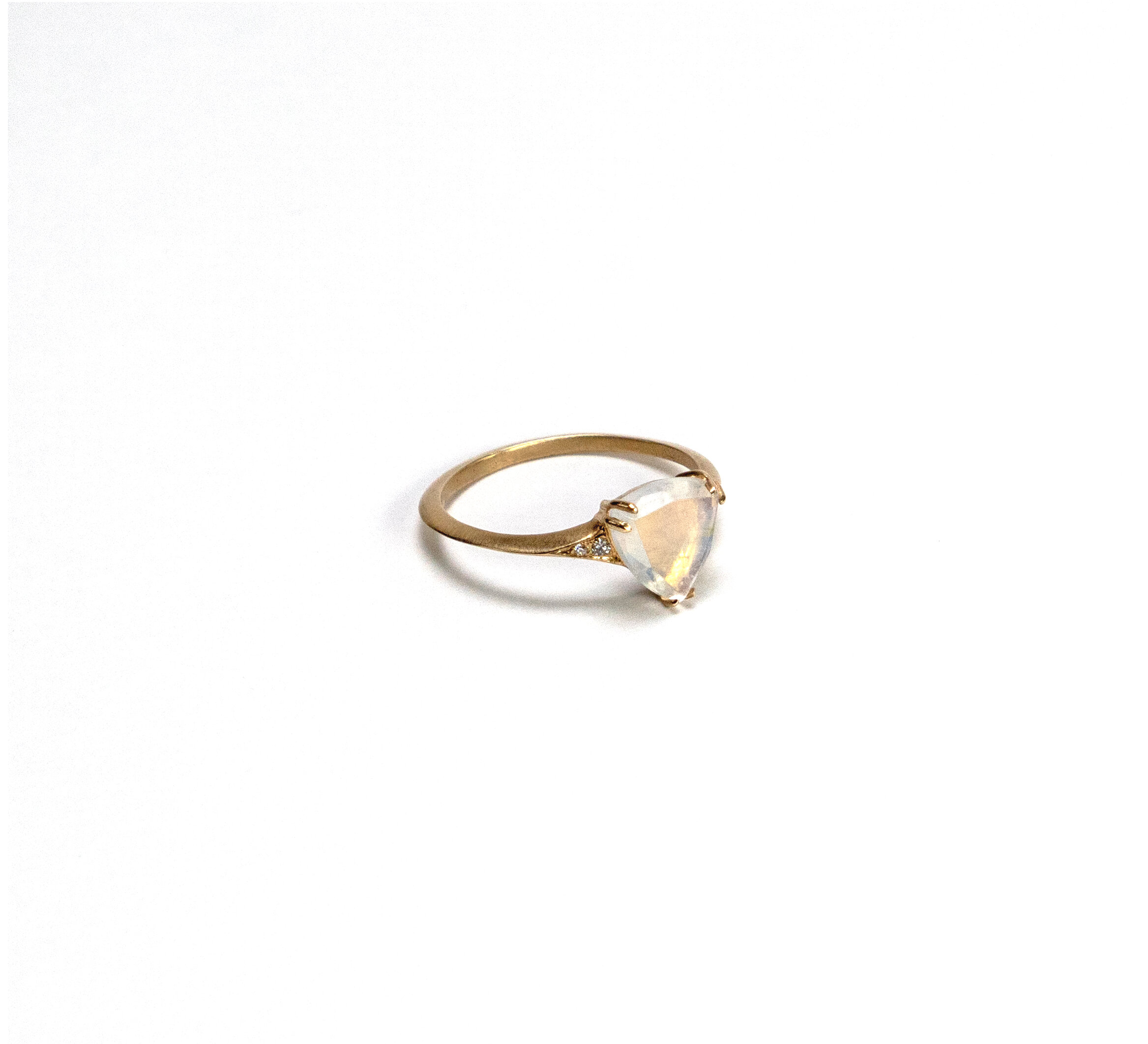 MOONSTONE TRILLION + DIAMOND RING