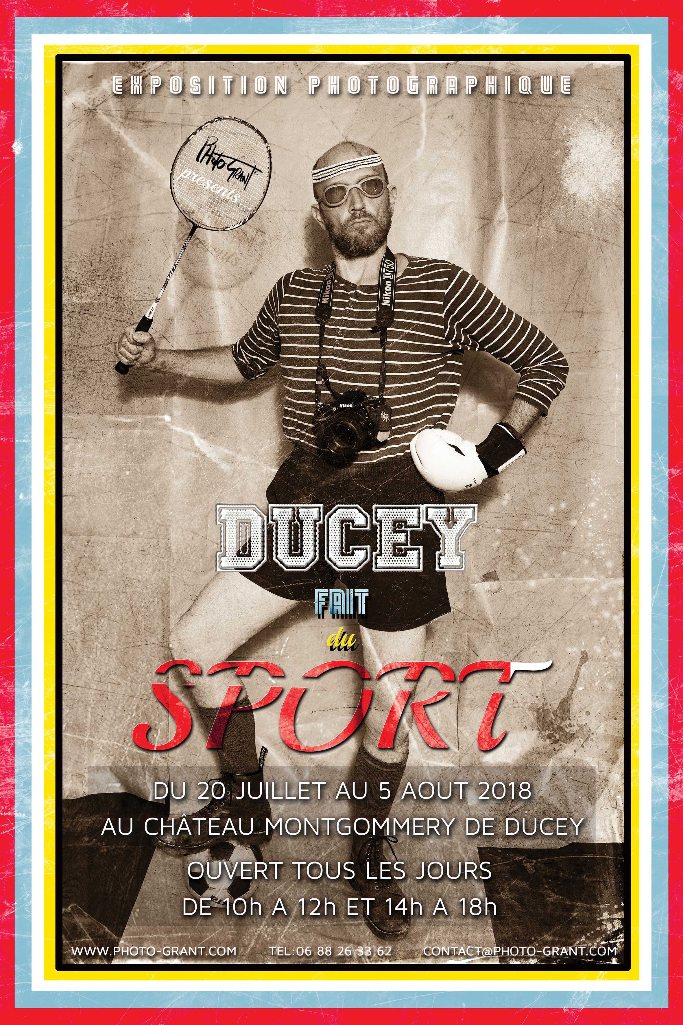 affiche expo photo 'ducey fait du sport' de photo-grant