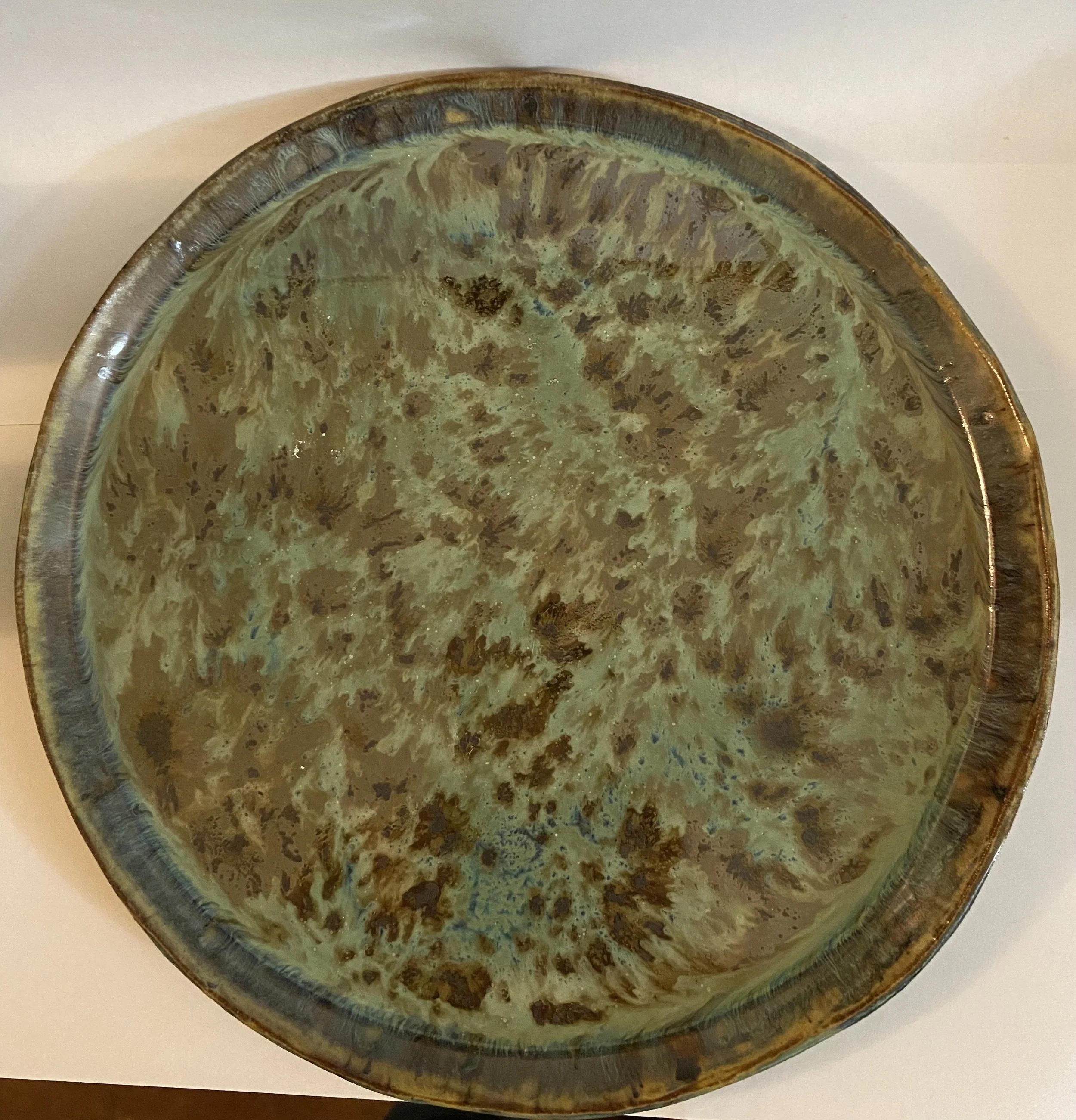  Dinner plate 10" diameter hand built pottery. 