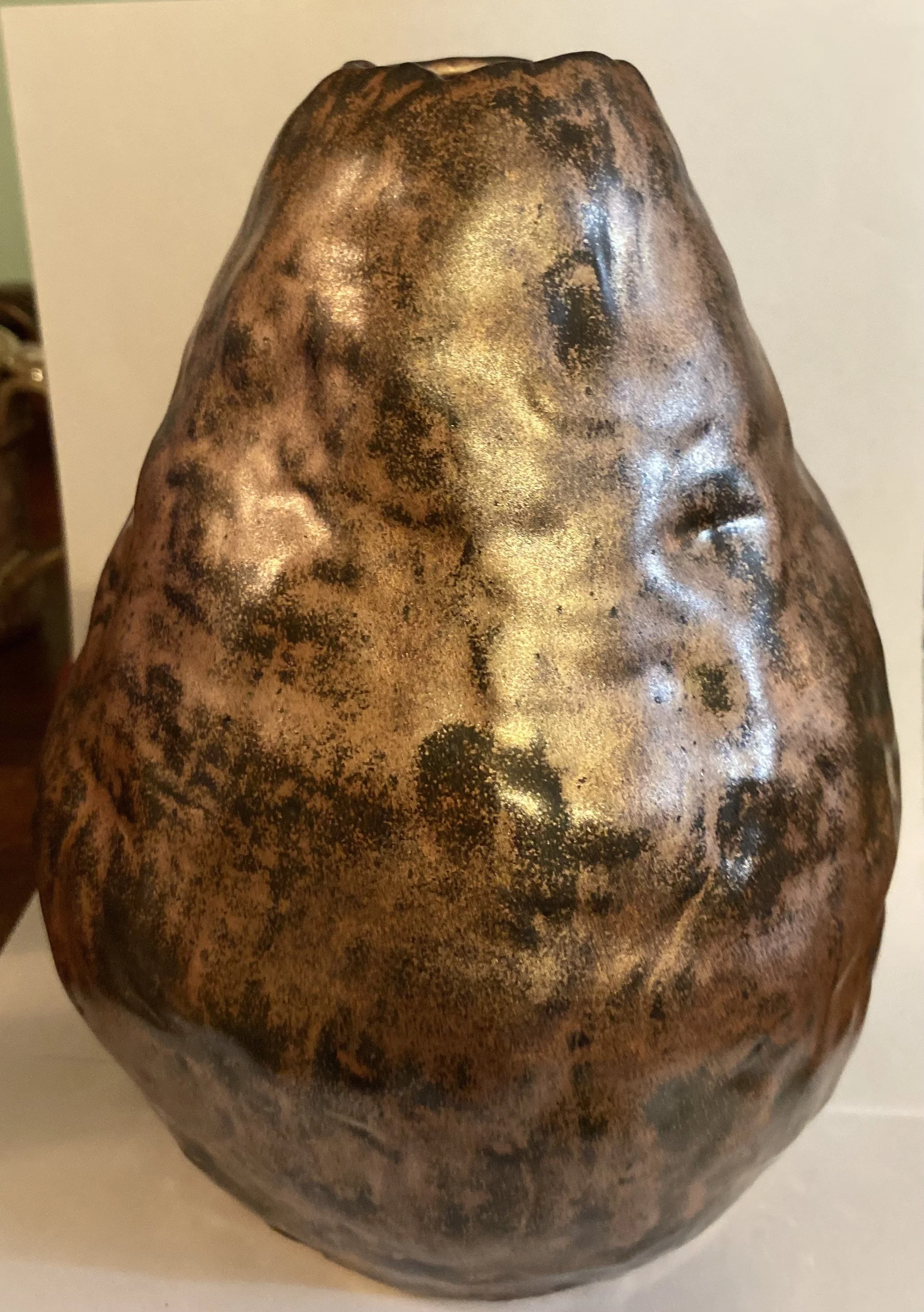  Hand built pottery, 8.5 " tall. 