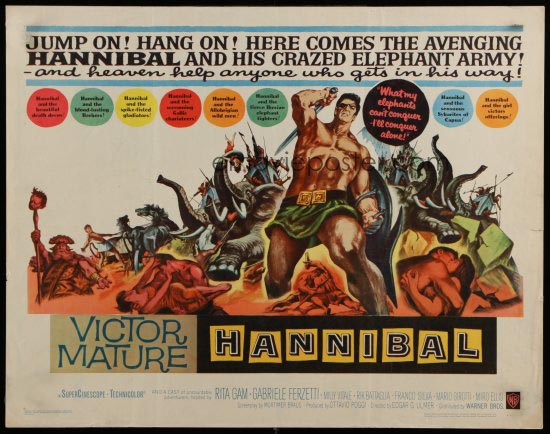 "Hannibal" starring Victor Mature (Warner Bros.)