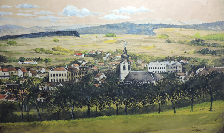 1926 - Riedlingsdorf (Pen & Colored Inks, Wash 17 x 23) Painted in Chicago