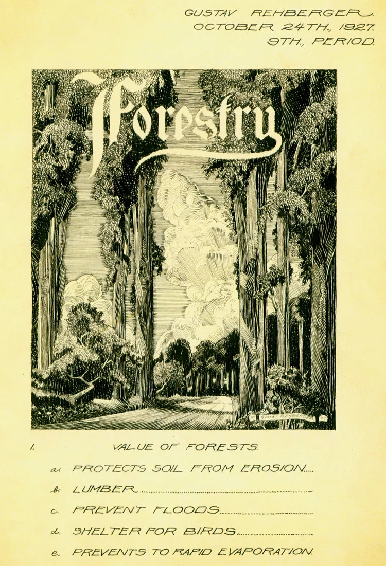 1927 - Forestry (Pen & Ink 6 x 5.25)