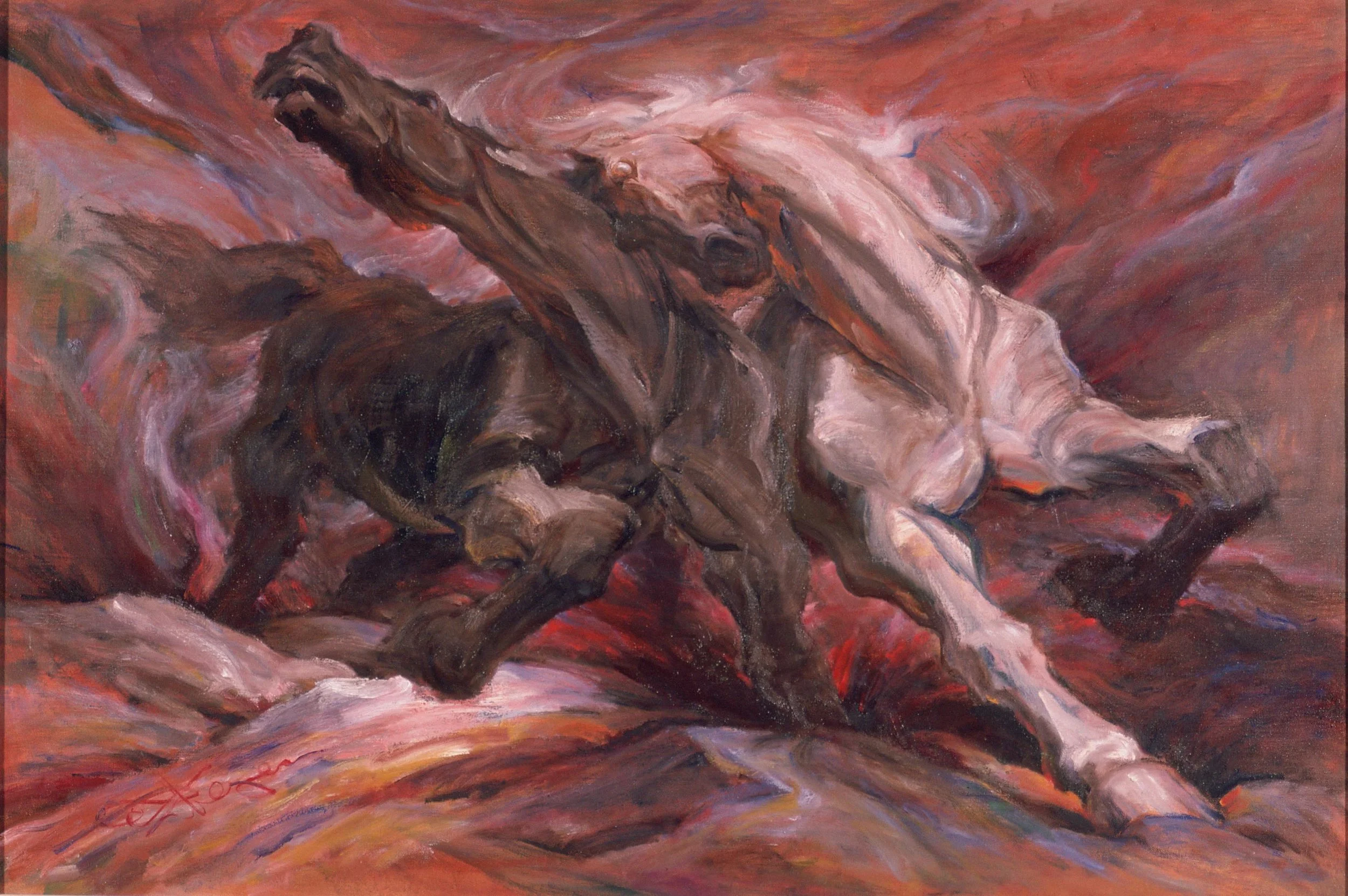 "Out of the Storm" (Oil on Canvas, 40 x 60 in)