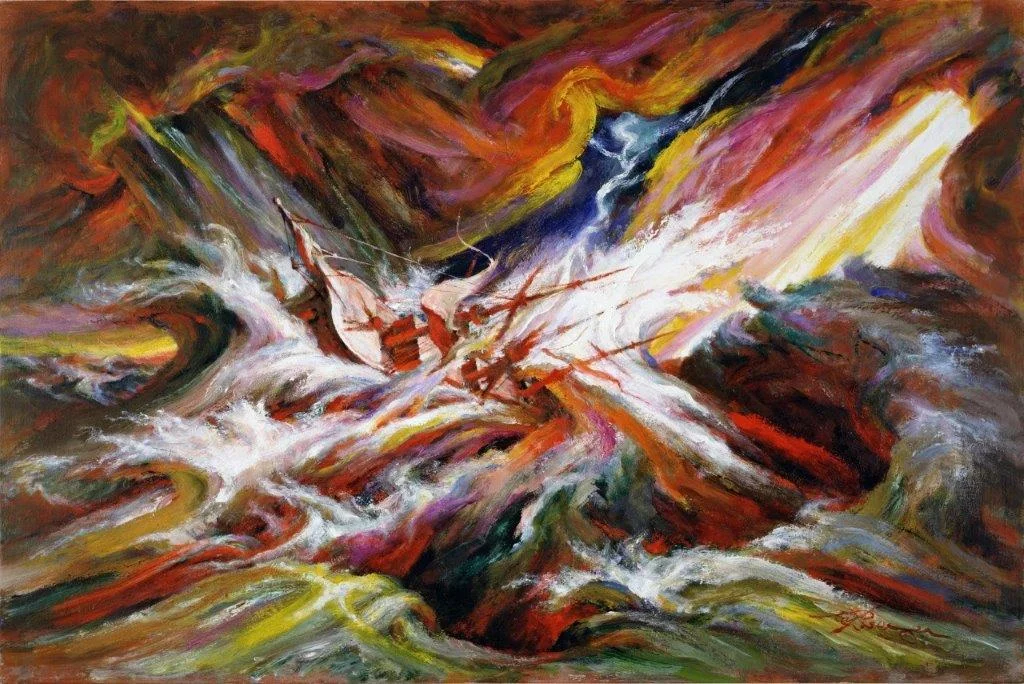(Oil on Gesso Board, 32 x 48 in.)