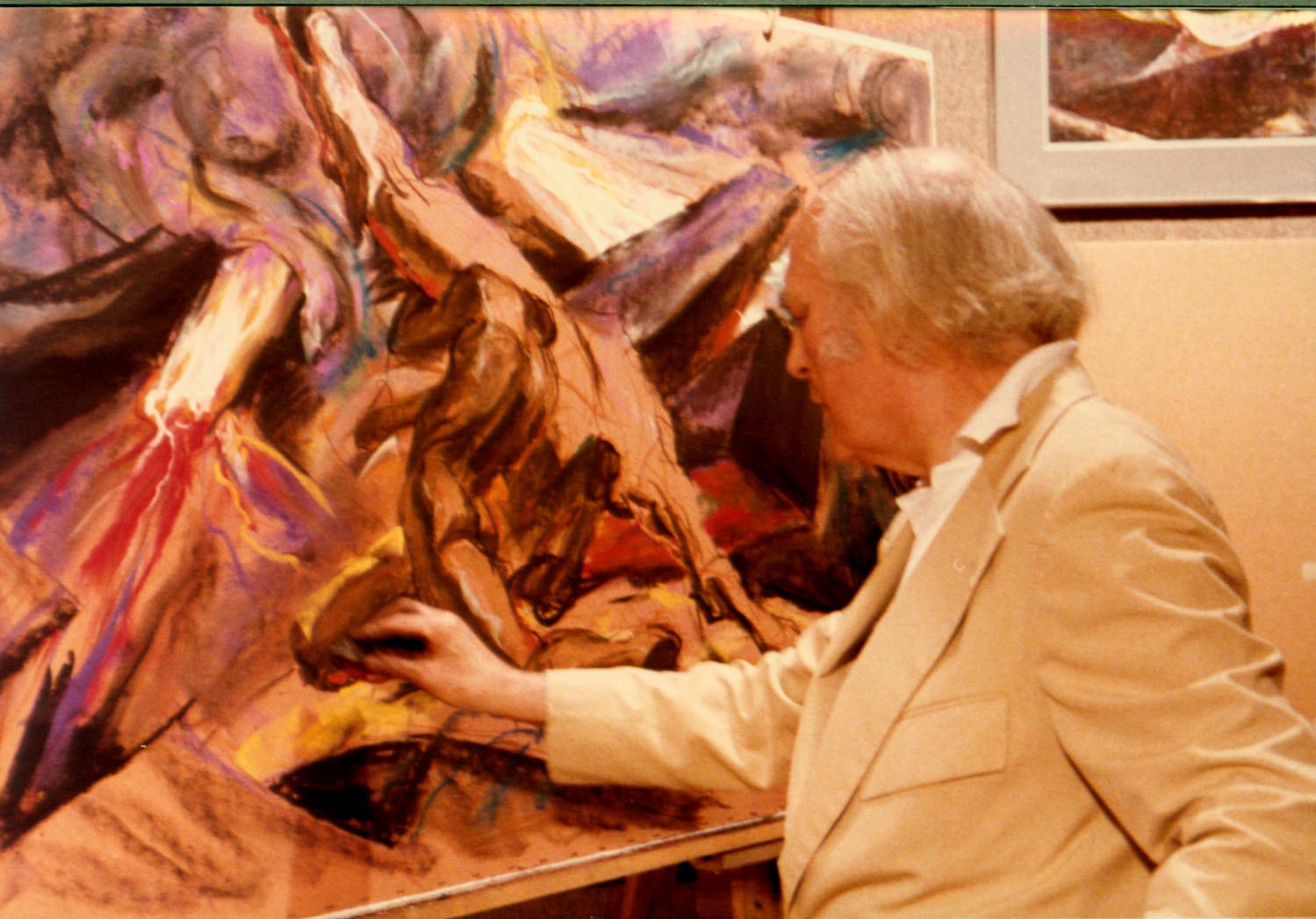 1983 #2g Pastel Society of America, National Arts Club (Man & Horse).JPG