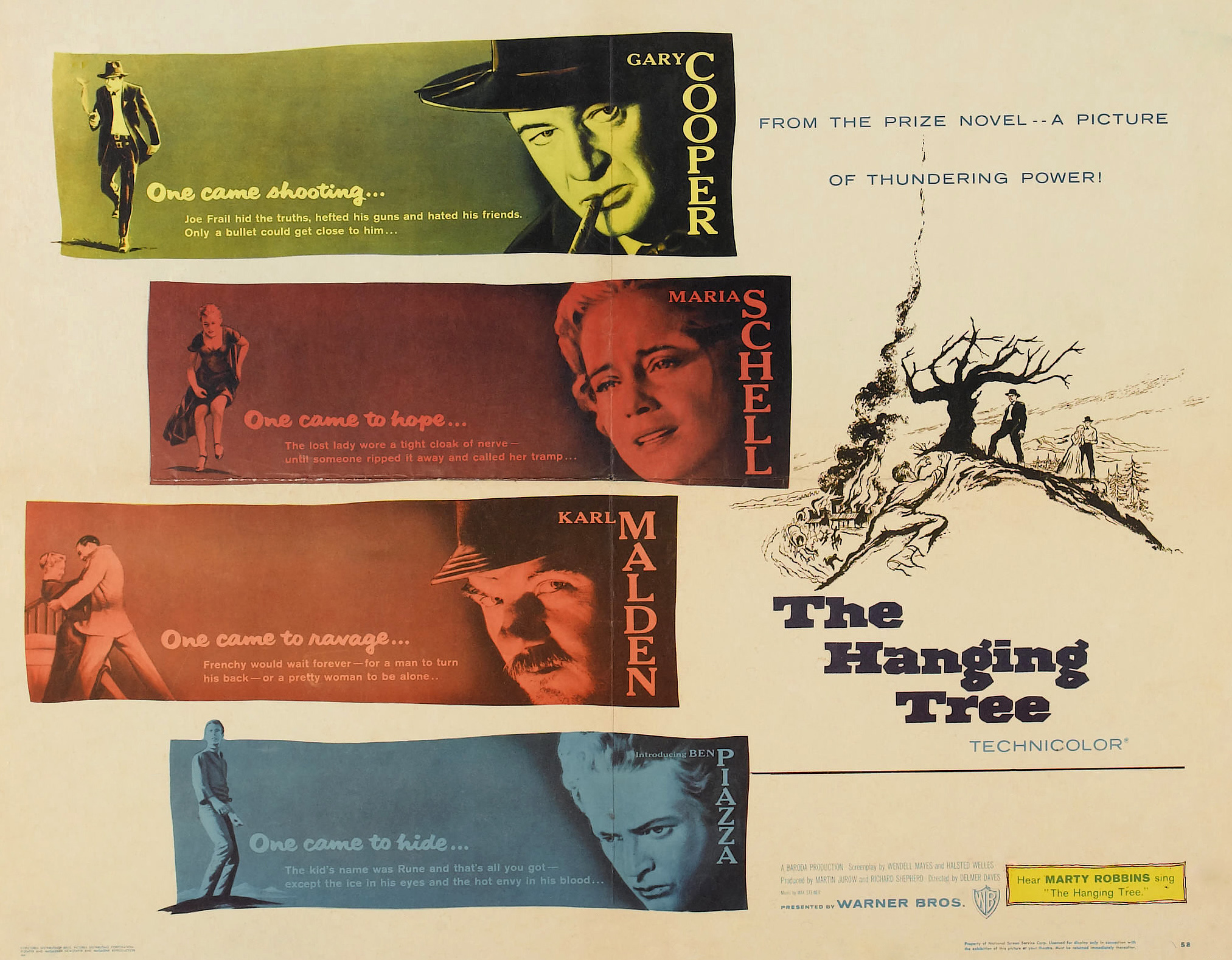 "The Hanging Tree" starring Gary Cooper & Karl Malden (Warner Bros.)