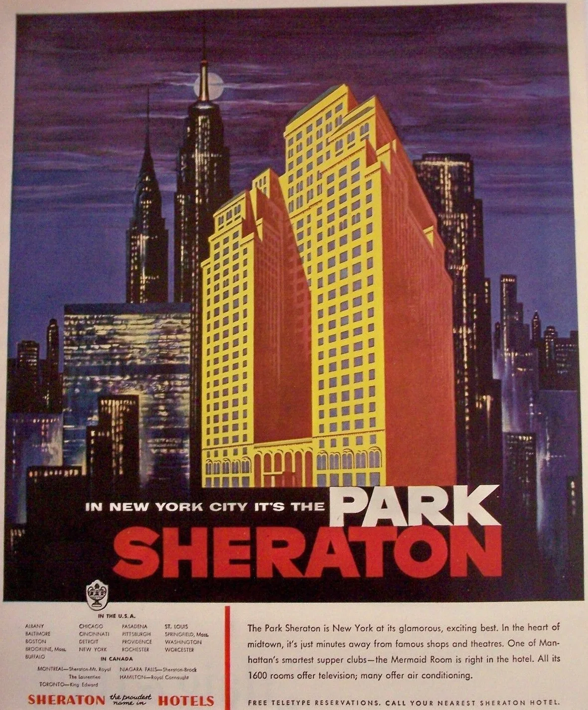 1954 - The Park Sheraton in New York