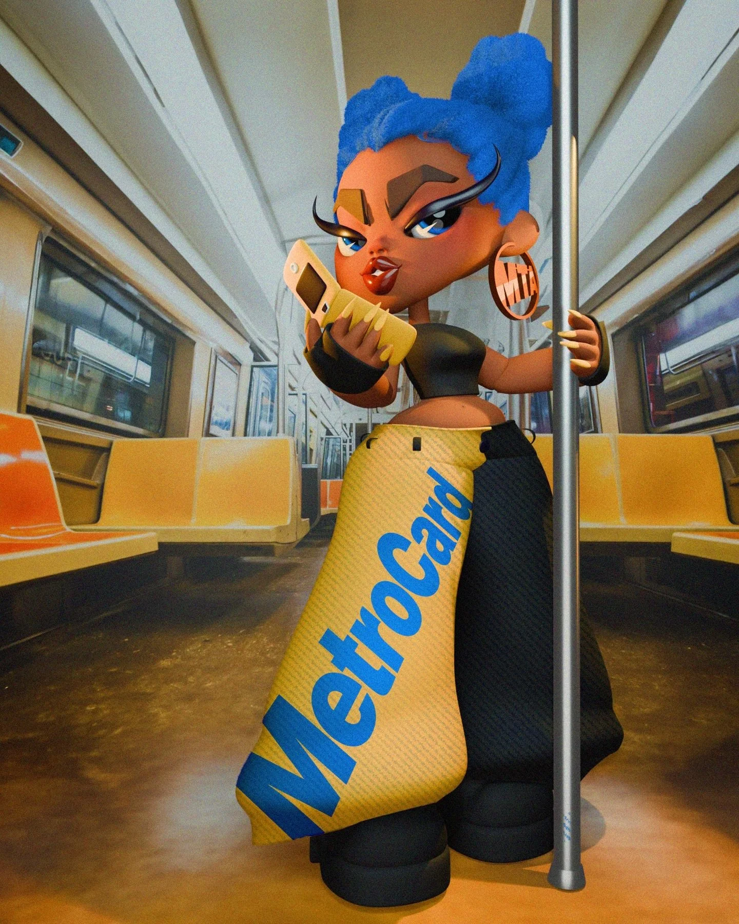 metrocard was a divaaa 💙 had to honor the end of an nyc era with a lil baddiez doll fit check&hellip; and now i kinda want these pants and hoops???😭

#nycmetrocard #mtacard #ripmetrocard #baddiez #baddieverse #3drenderingartist #blenderartistnyc #m