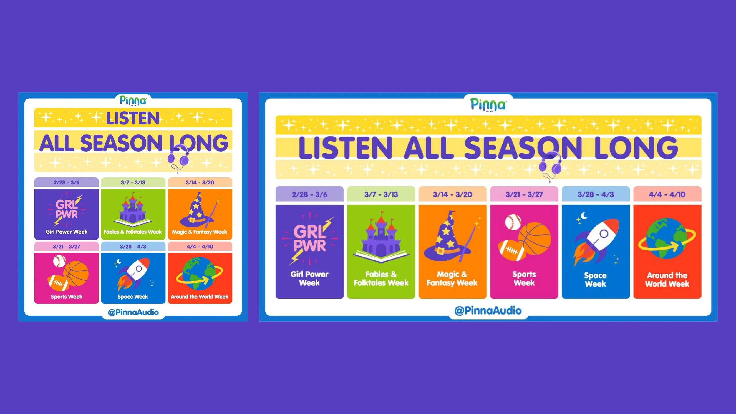 Pinna Theme Week Campaign Calendars