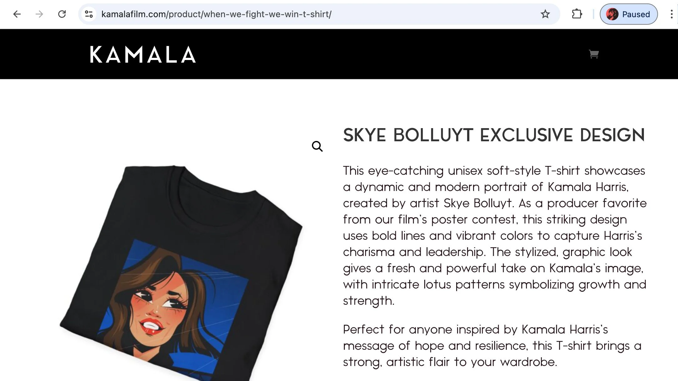 Kamala Film Merch Site