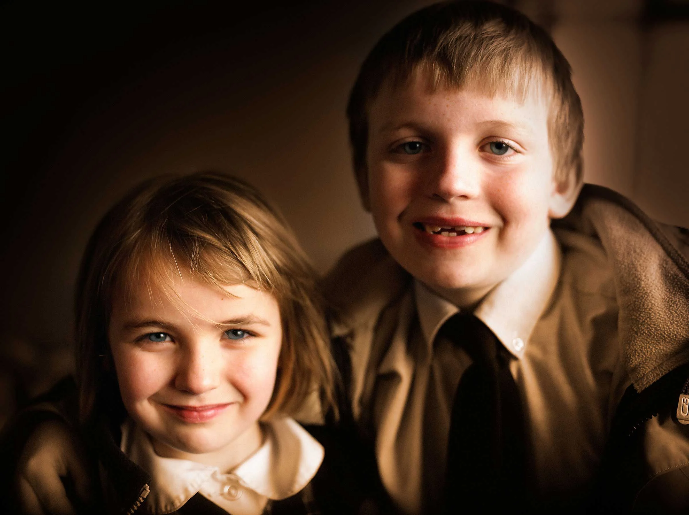 A couple of Irish kids from Southie Hanging out at the studio while their Mom was one of the models at the shoot. I grabbed this on the fly just as they were getting ready to leave. _________________________________________________________