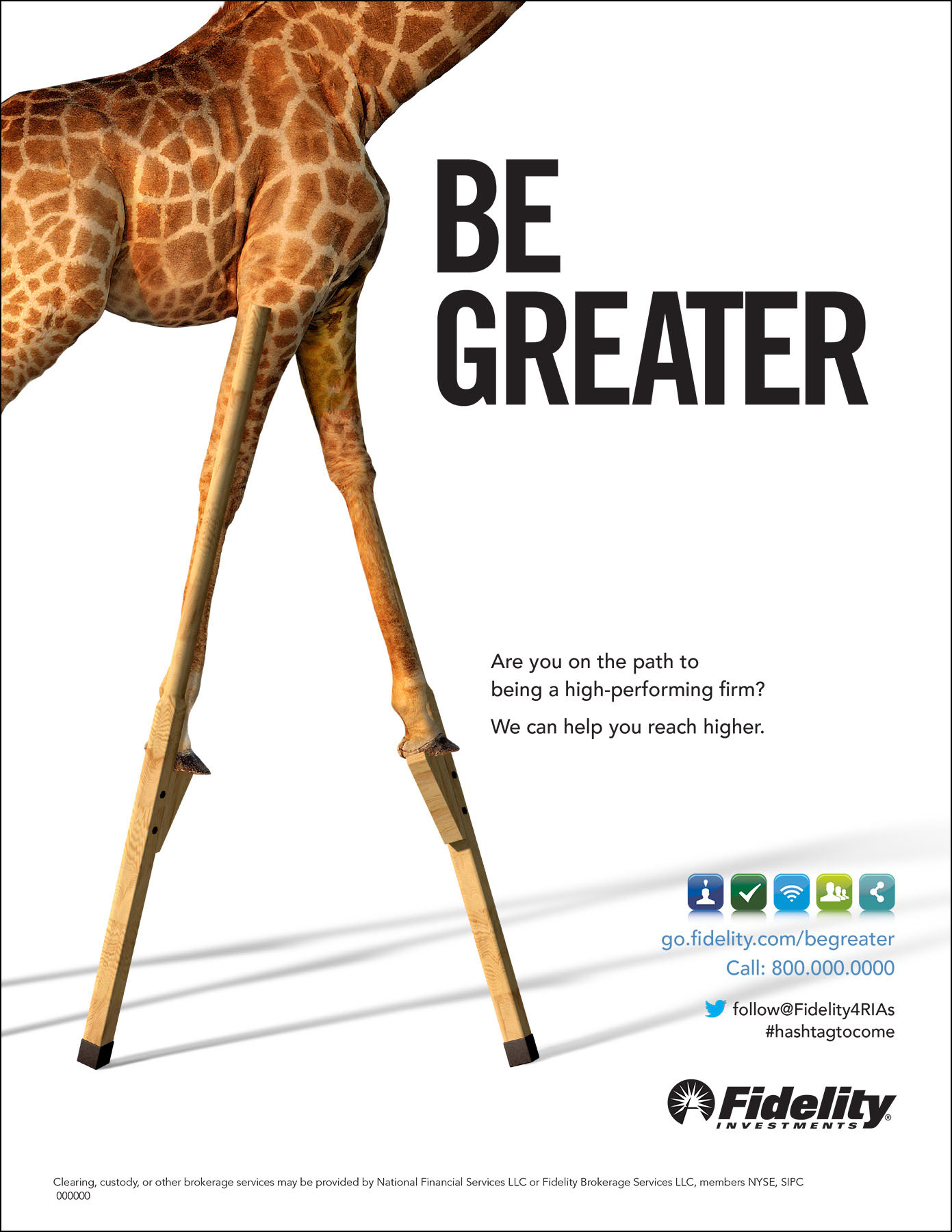 Giraffe on 3-D stilts