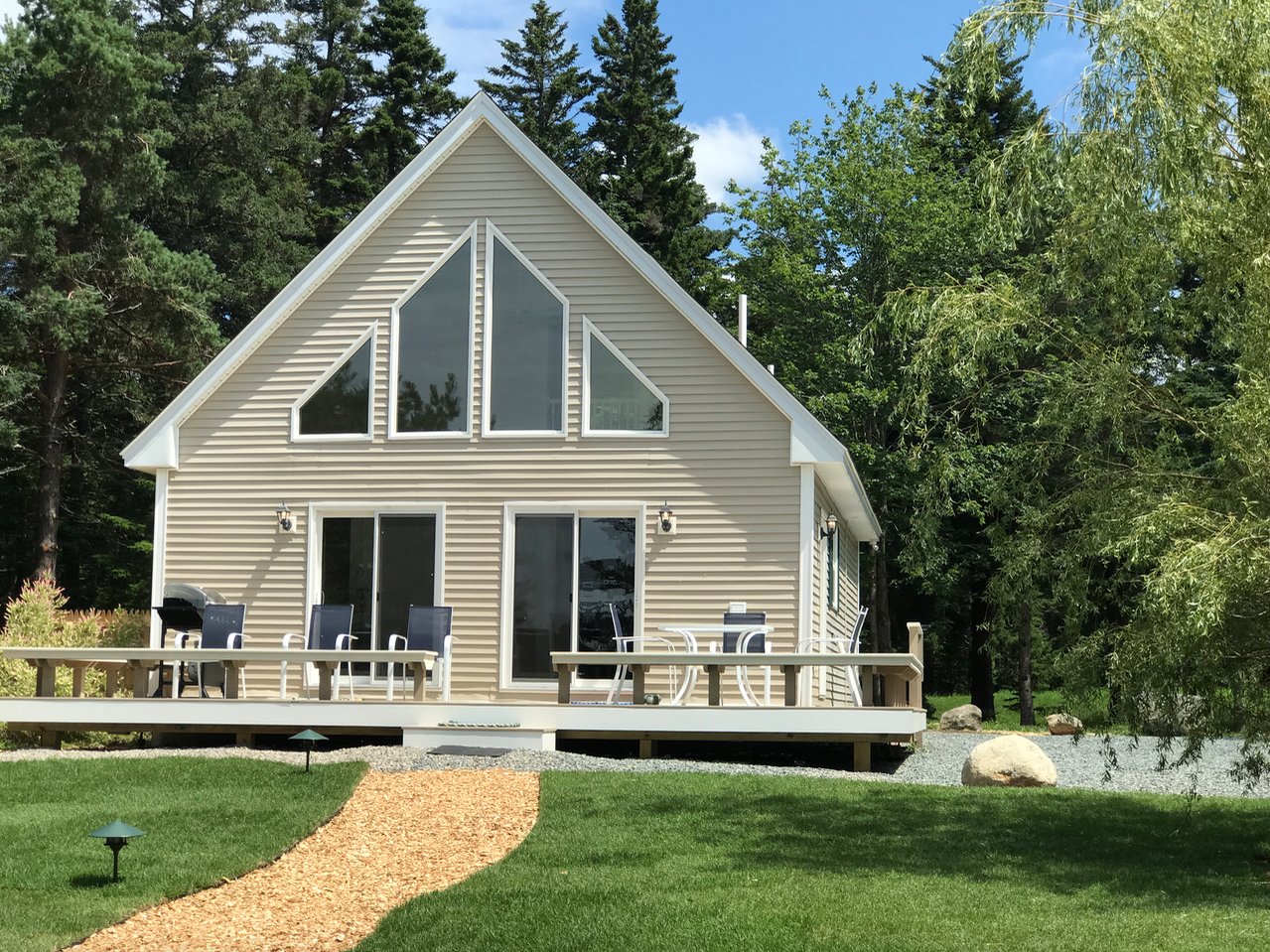 41 Anns Point Road Bass Harbor Maine View of Front of House w Deck.jpg