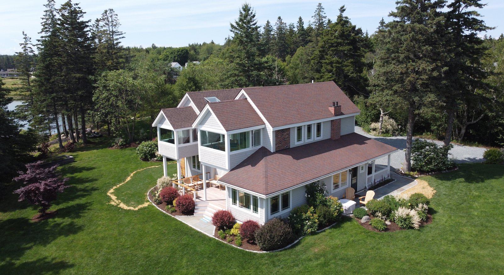 Aerial View of 51 Ann's Point, Bernard, Maine