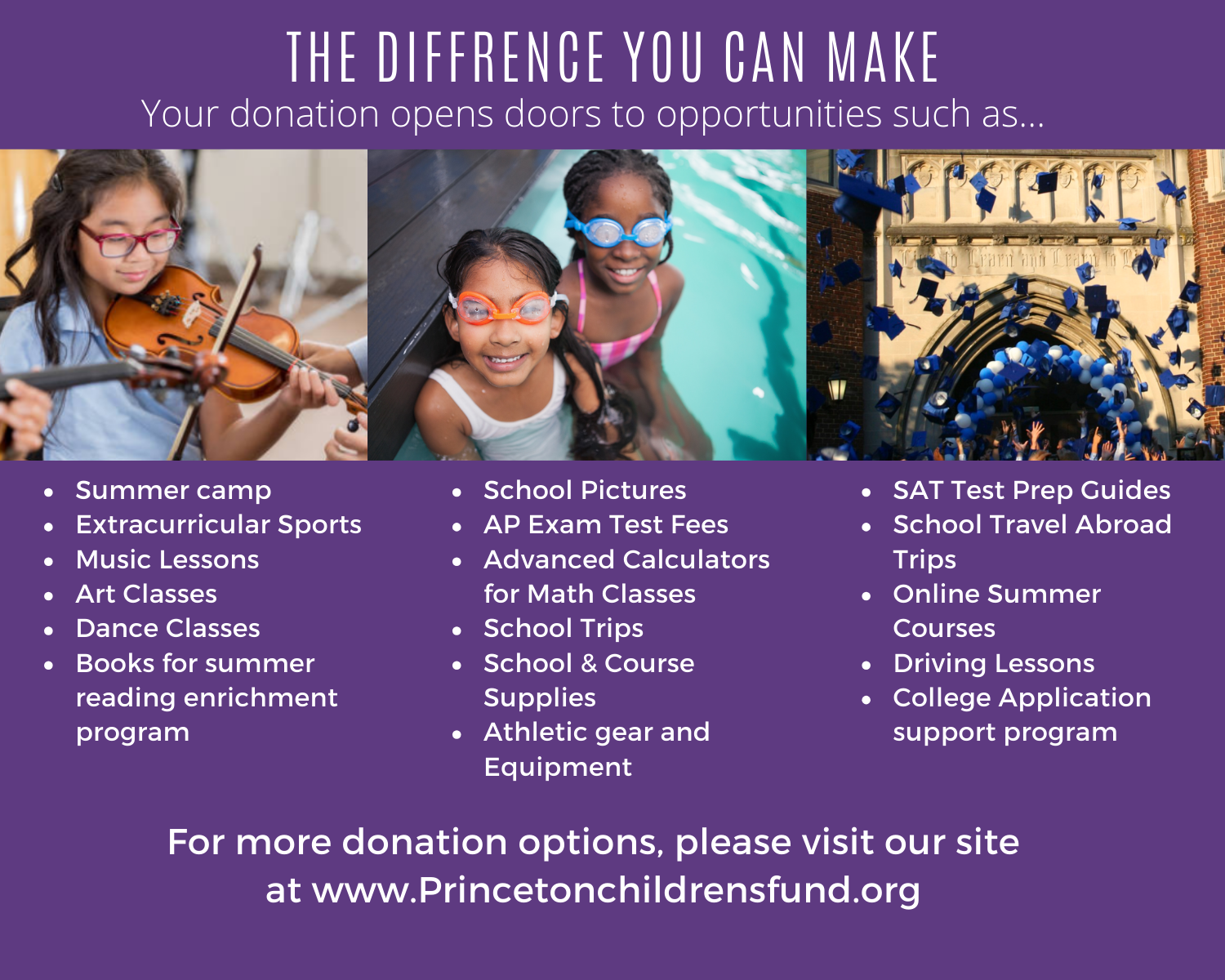 What Can PCF Provide? — Princeton Children's Fund, Inc.
