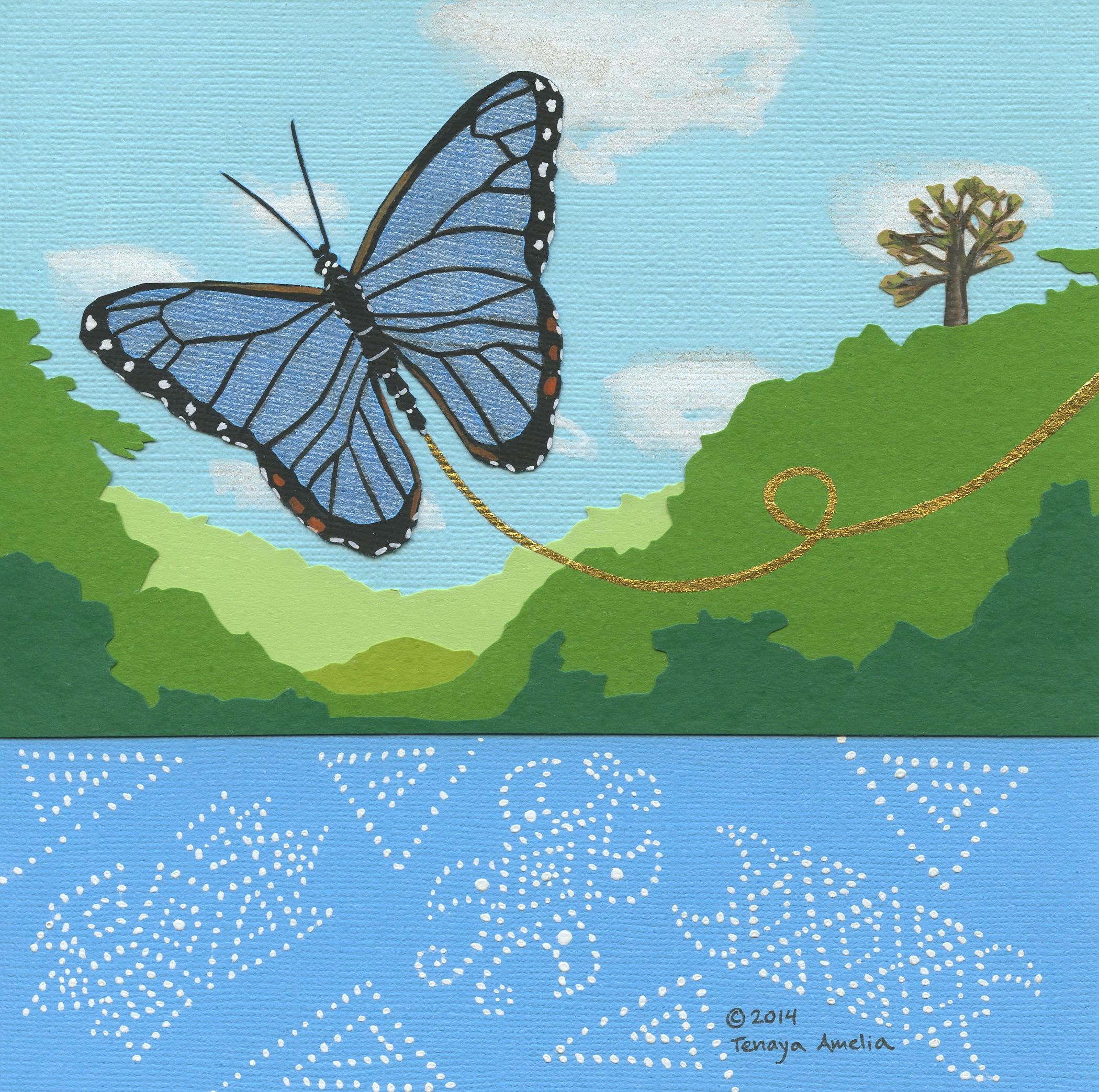 Blue Morpho Butterly~ Greeting card