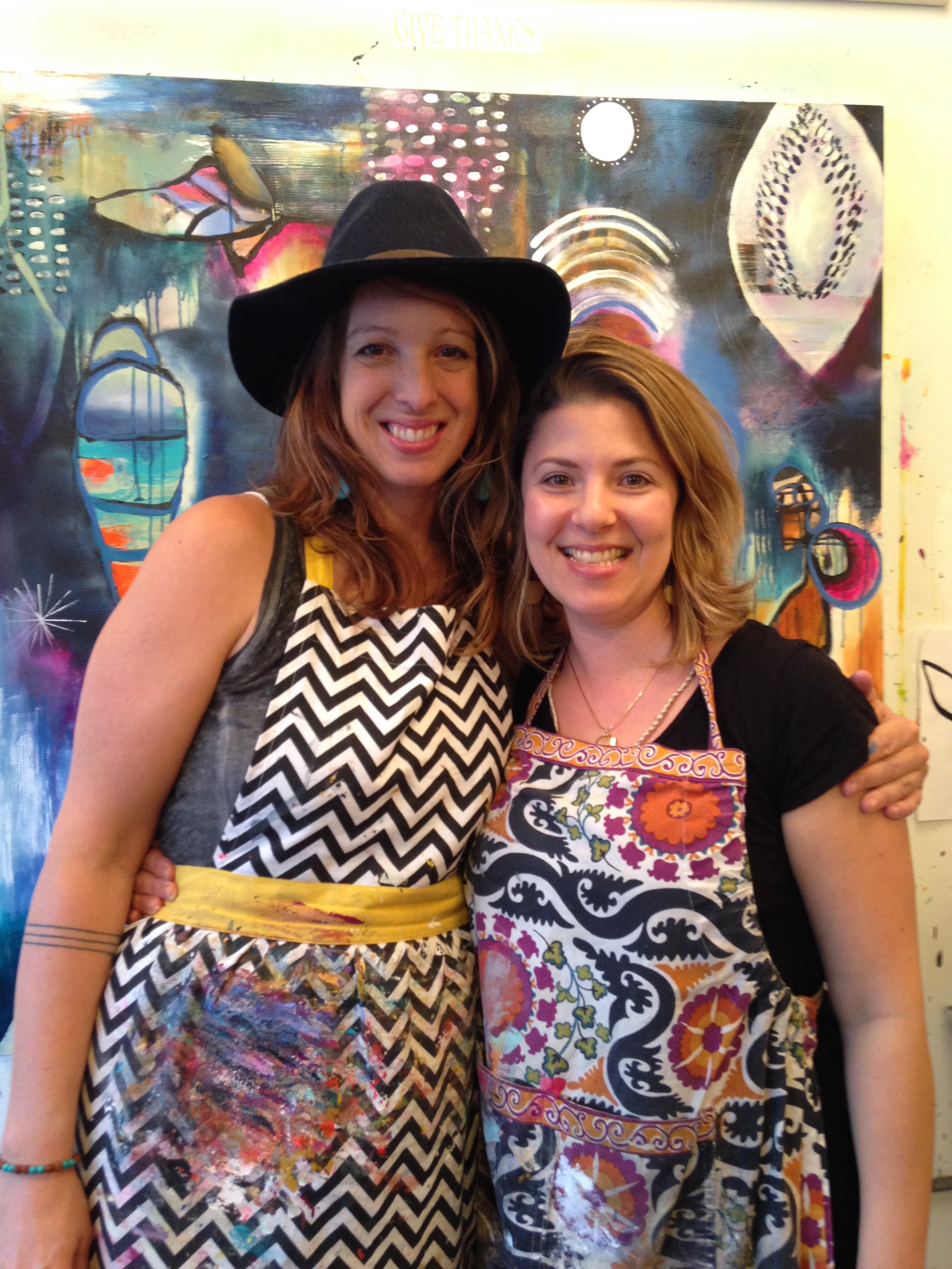 Flora and I at her Bloom True painting workshop in Portland, OR