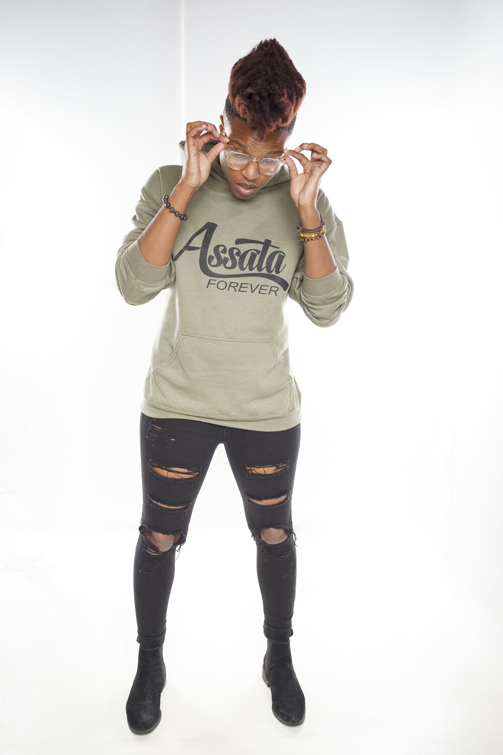 Assata Forever Hoodie- Green