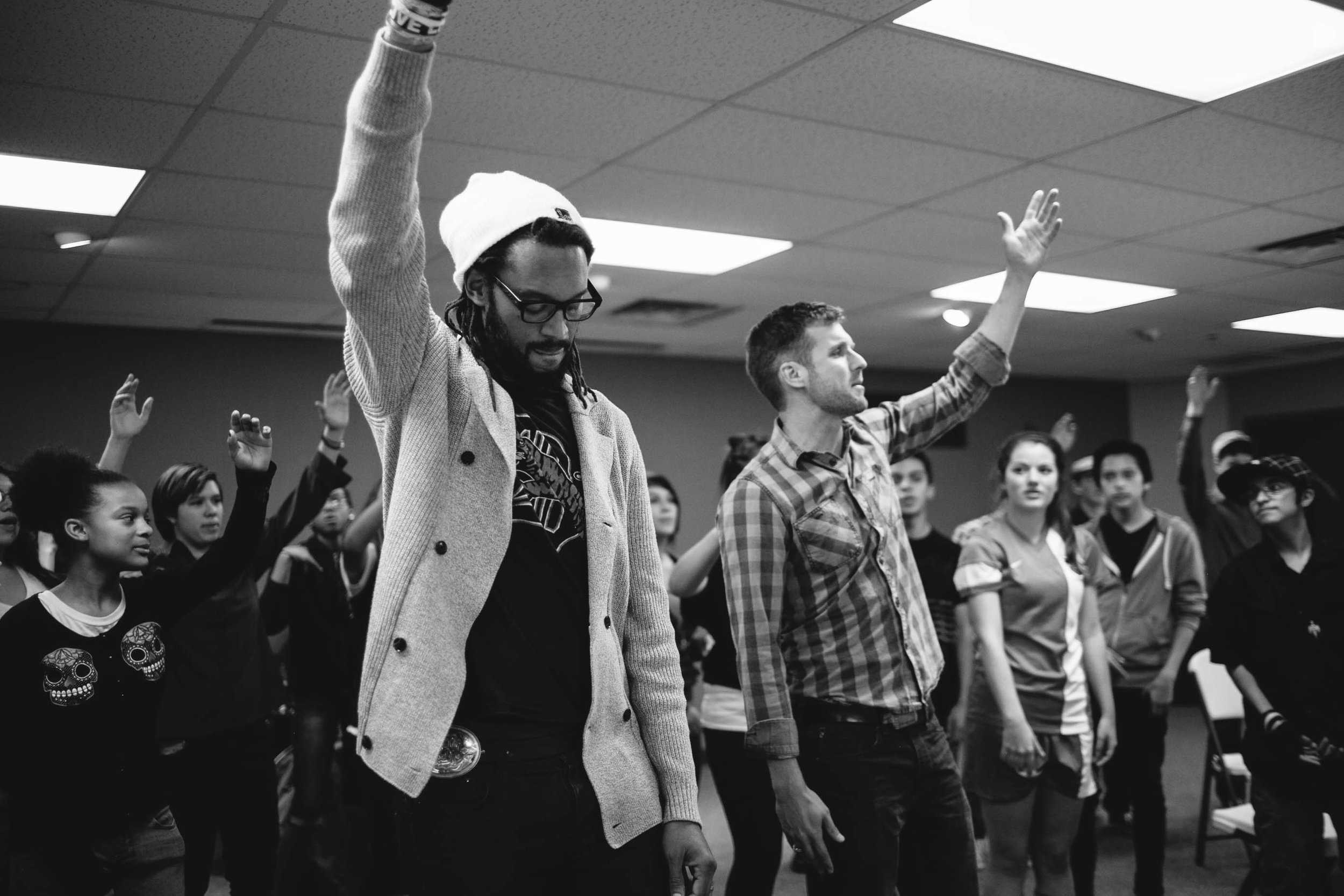 Laurie and Brackett hosting a NOENEMIES workshop, encouraging people in Denver and across the state to use their voices.Credit: lauren defillipo