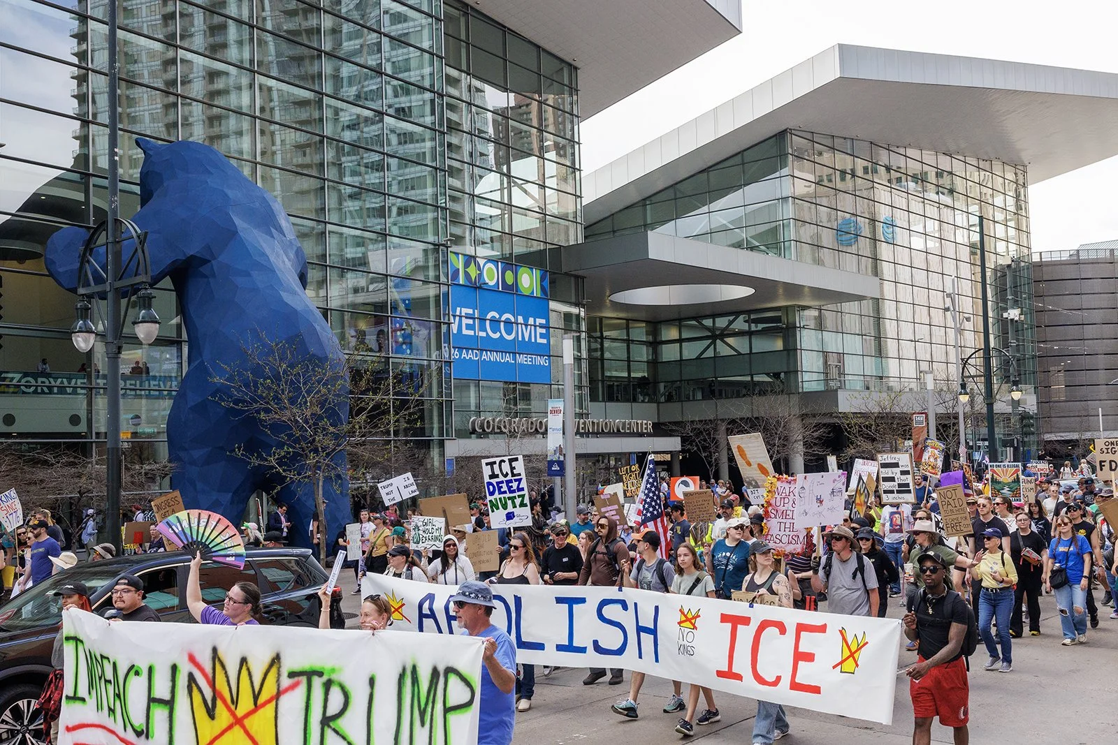 Record Crowd Shows up for No Kings Protest in Denver