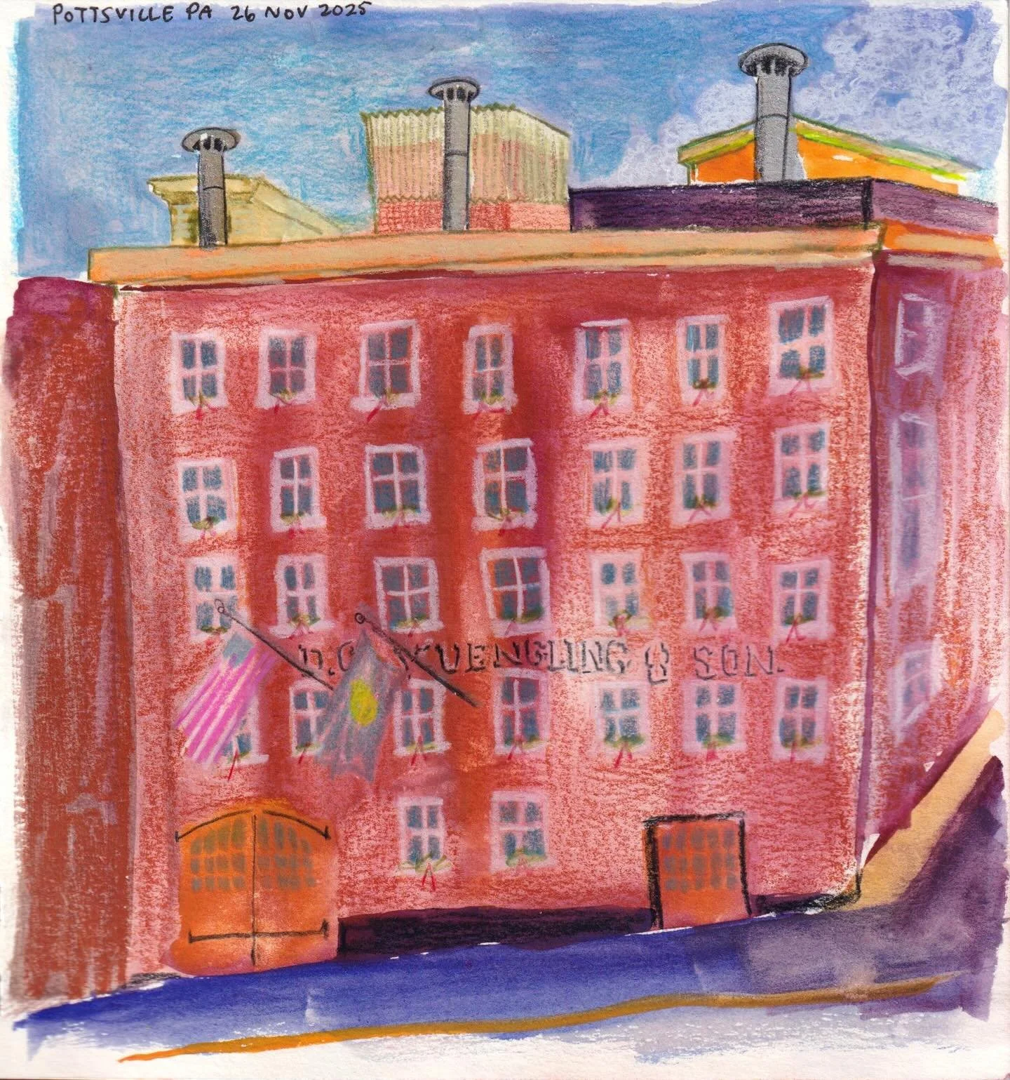 visited the @yuenglingbeer factory in Pottsville PA while on residency at @bischoffinn and had an excellent tour with many interesting sights and smells 🍻