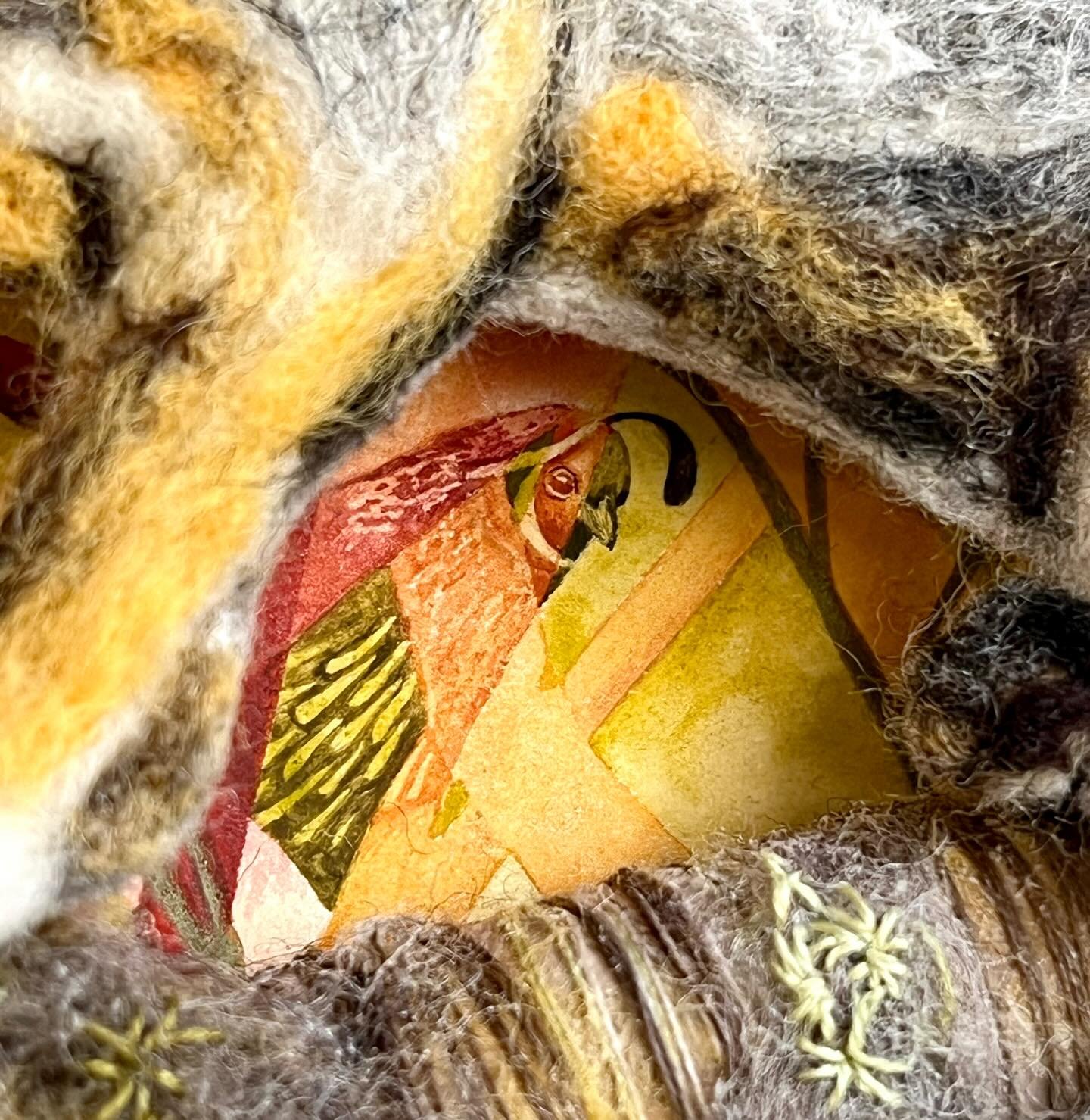 Very happy to share that California Quail at Giacomini Wetlands (created on residency at @bischoffinn) was selected for the @artsmedfordma group show Winter Colors, now on view at the @medfordlibrary 🌀 Opening reception Thursday 2/12 at 6:00. Come s