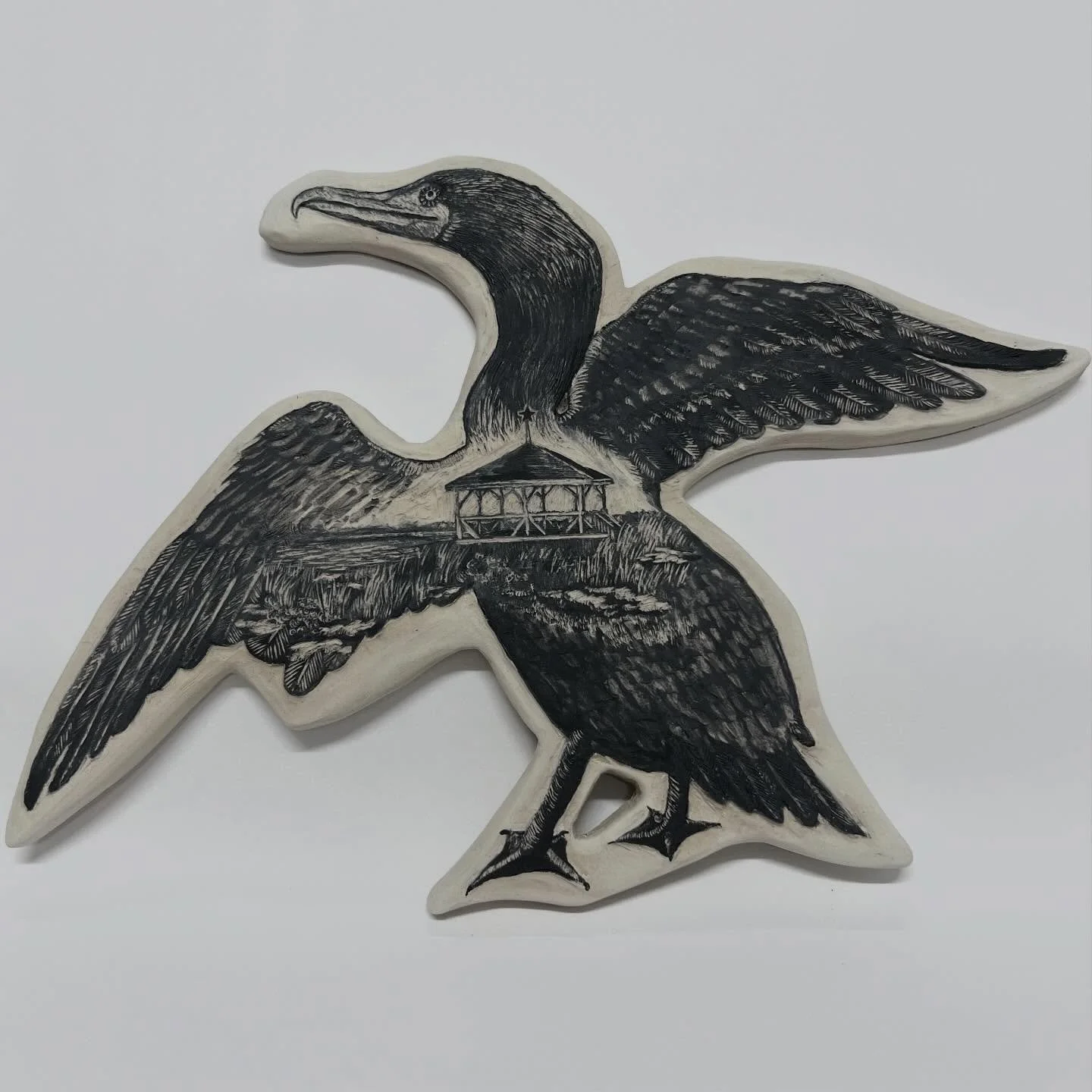 Off to dry &amp; bisque! thanks to the cool cats at @smfa.clay for technical support 💕