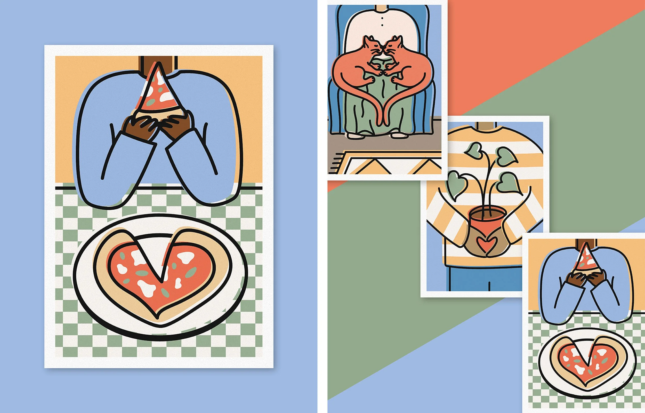  A small series of postcards called Love is Everywhere that I designed for Valentine's Day 2024.  The claim was  "It doesn’t matter if you are in a couple, in love or if you adore being single, love is (and should be) everywhere. Sometimes you just n