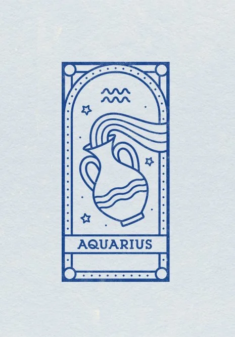 ex libris - zodiac collection AQUARIUS